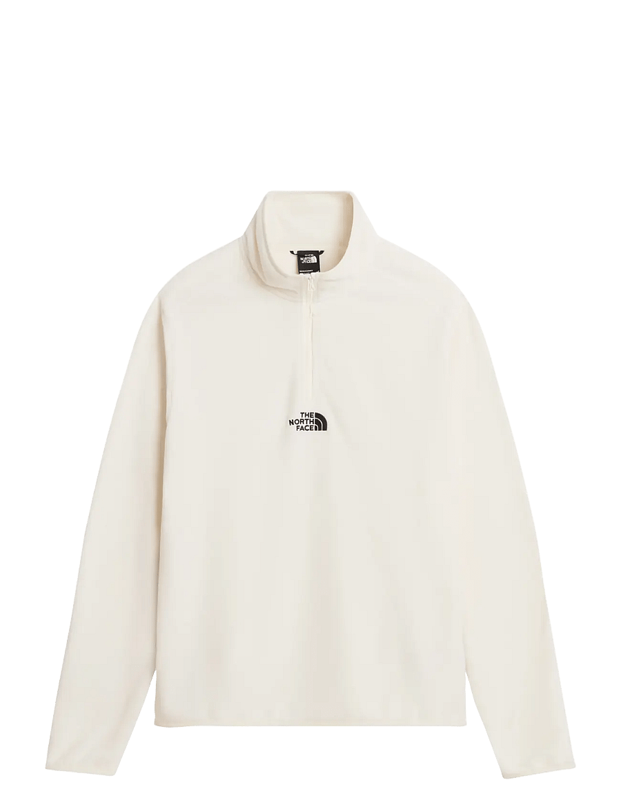 The North Face - M GLACIER 1/4 ZIP - EMBROIDERED LOGO - fleece & midlayer - white dune - 1