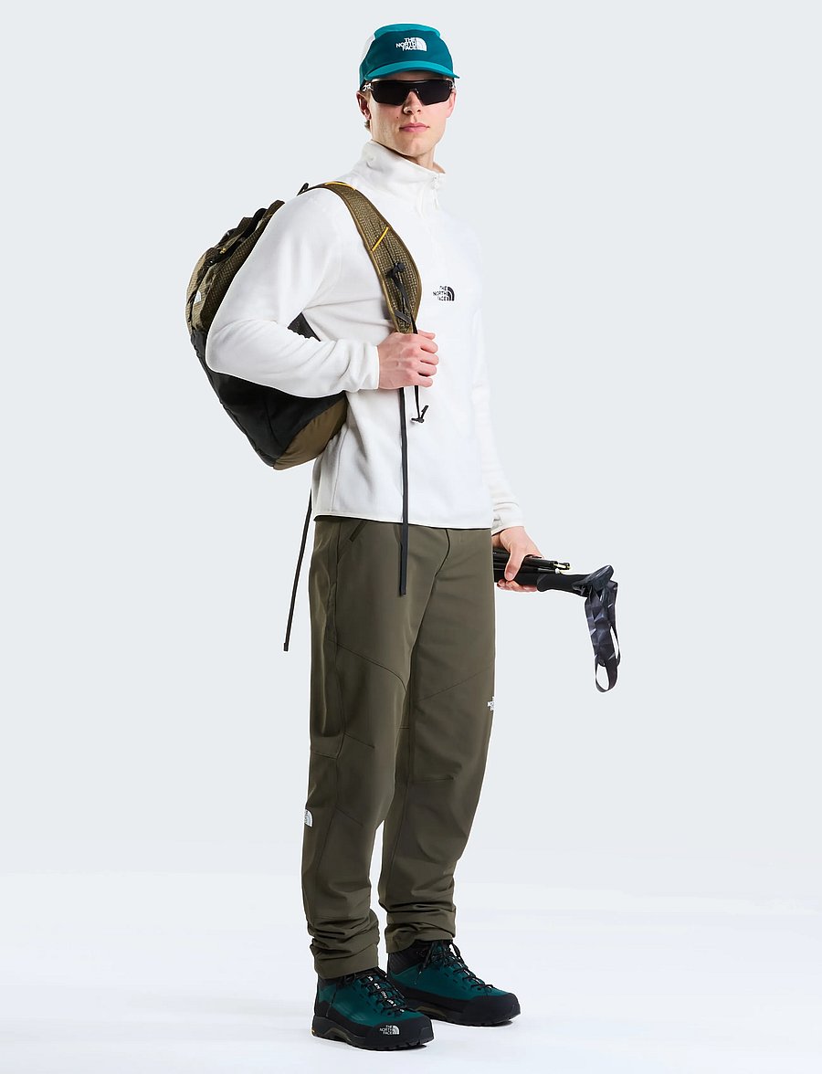 The North Face - M GLACIER 1/4 ZIP - EMBROIDERED LOGO - fleece & midlayer - white dune - 3