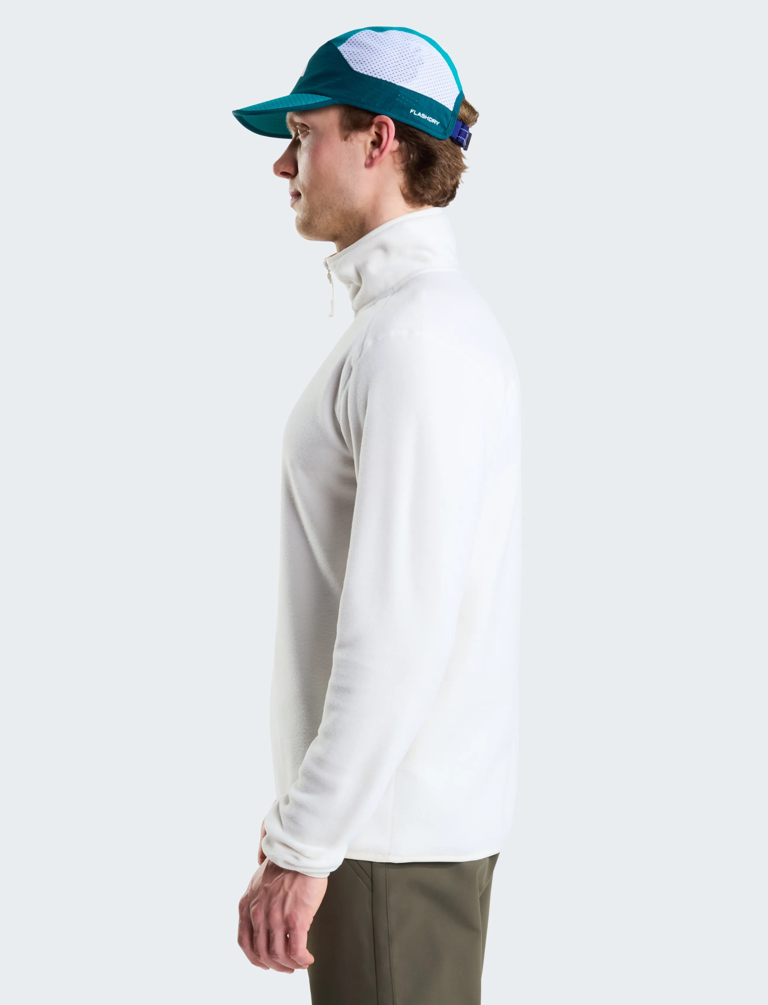 The North Face - M GLACIER 1/4 ZIP - EMBROIDERED LOGO - fleece & midlayer - white dune - 4