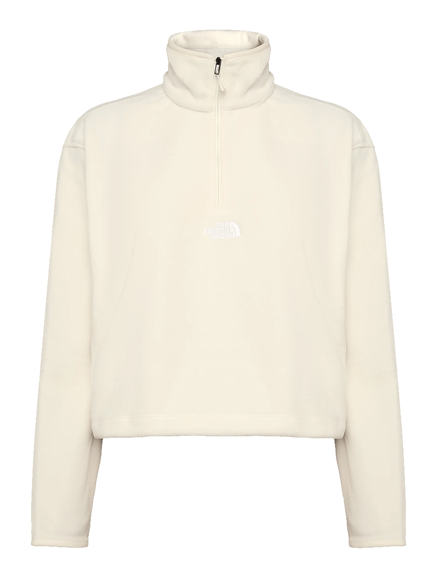 The North Face - W NOVELTY LOGO GLACIER 1/4 ZIP - kampsunid ja vahekihid - white dune - 1