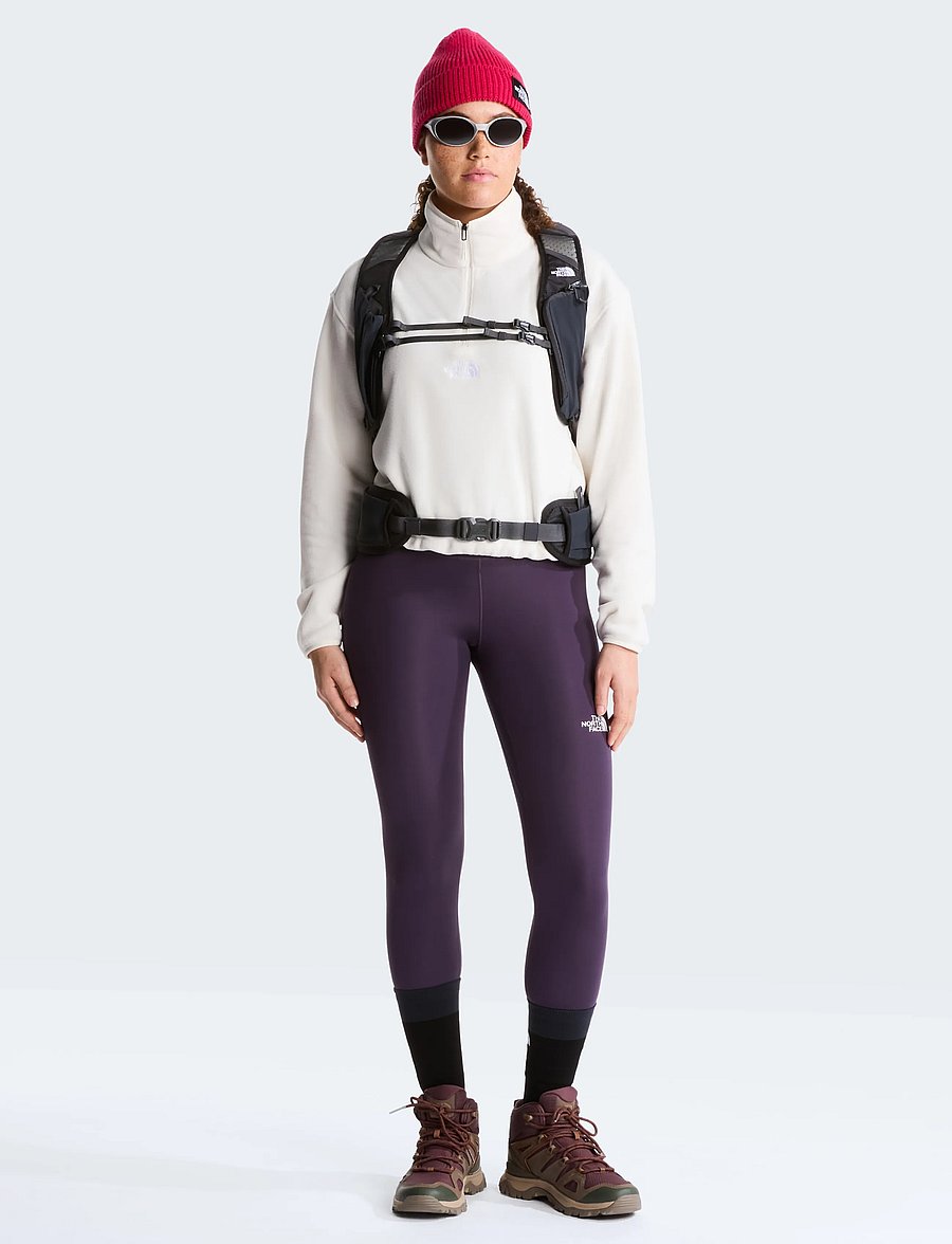 The North Face - W NOVELTY LOGO GLACIER 1/4 ZIP - kampsunid ja vahekihid - white dune - 3
