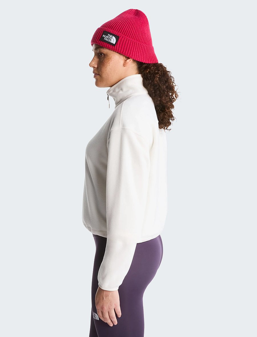 The North Face - W NOVELTY LOGO GLACIER 1/4 ZIP - kampsunid ja vahekihid - white dune - 4