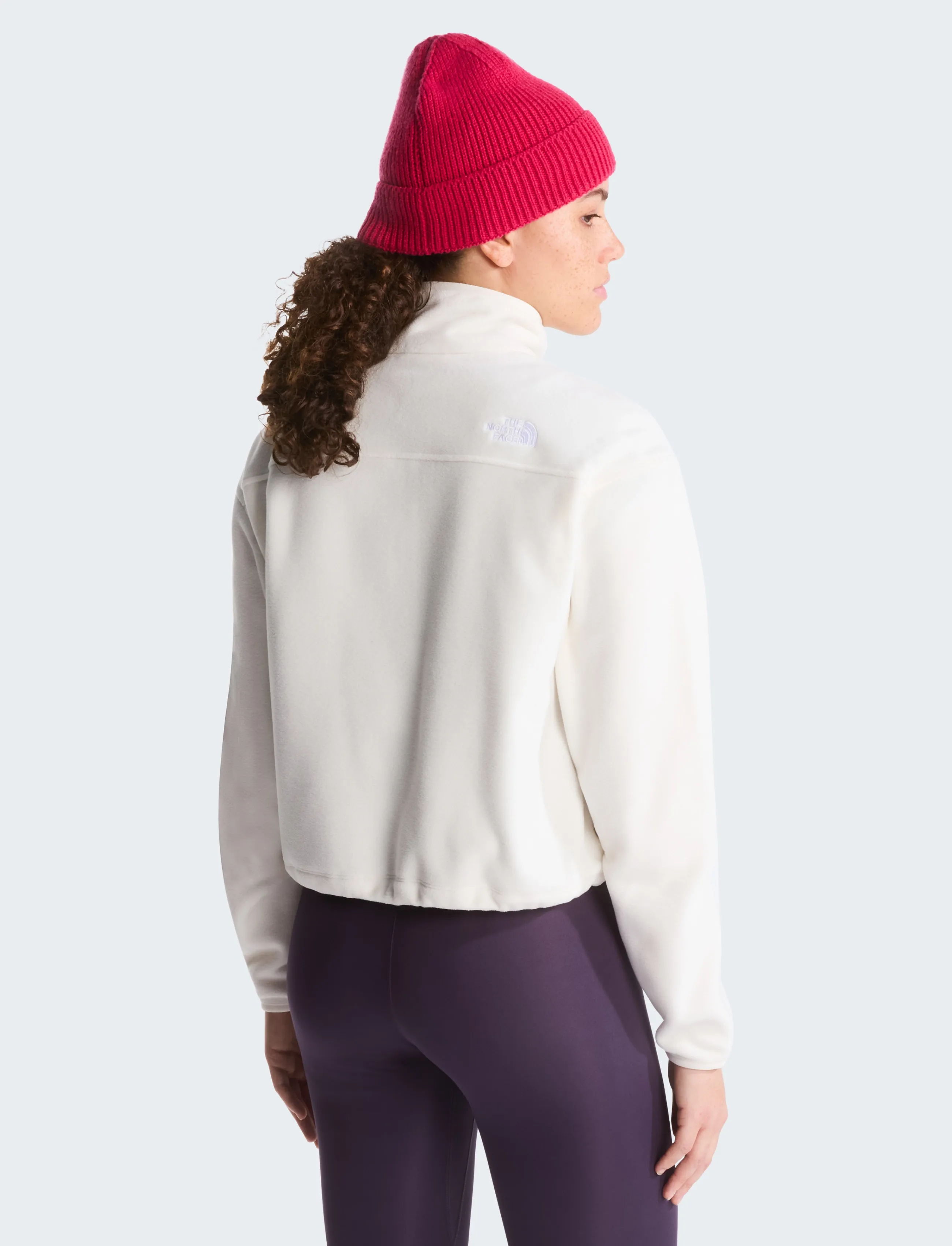 The North Face - W NOVELTY LOGO GLACIER 1/4 ZIP - kampsunid ja vahekihid - white dune - 5