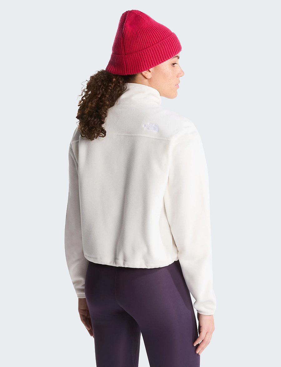 The North Face - W NOVELTY LOGO GLACIER 1/4 ZIP - kampsunid ja vahekihid - white dune - 5
