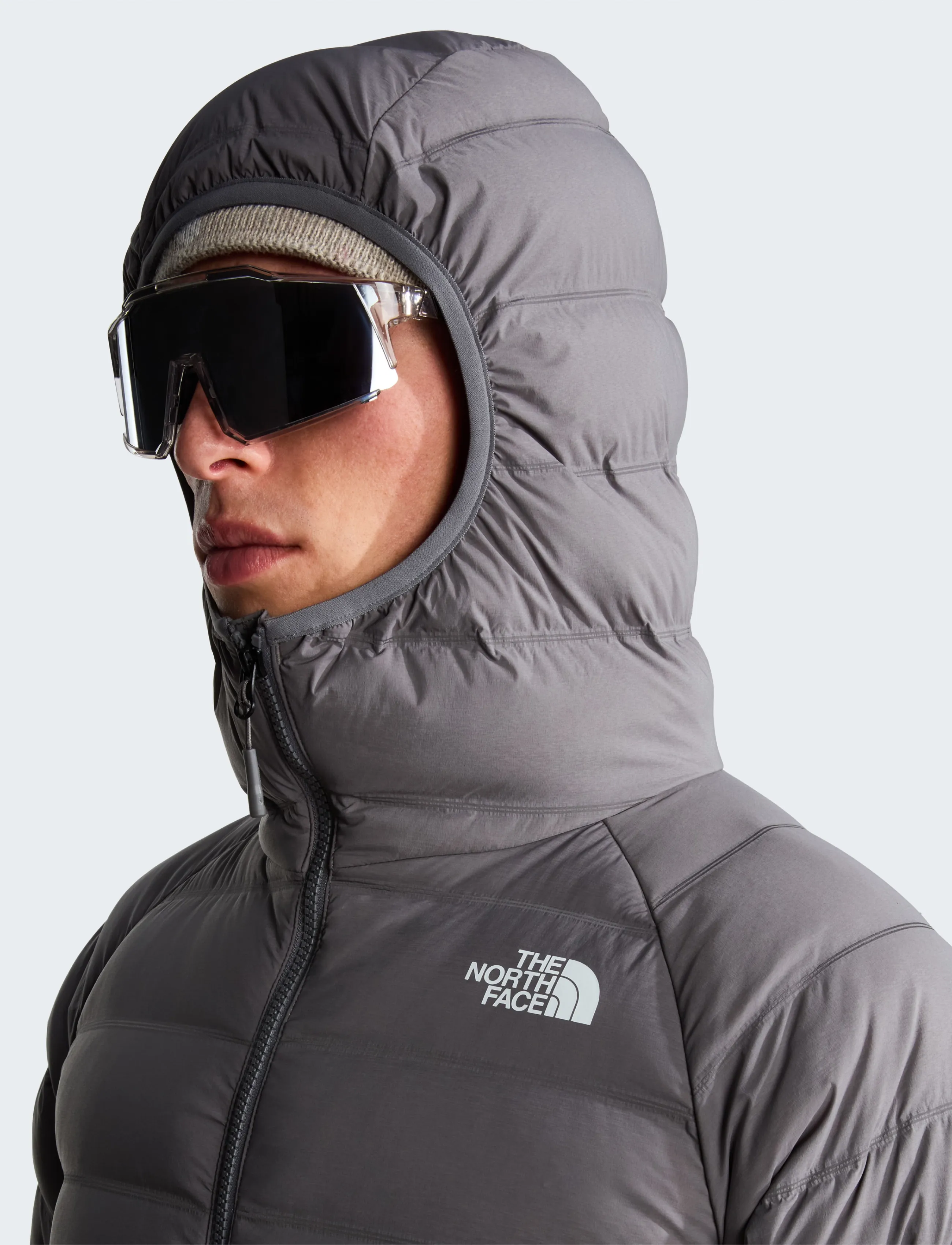 The North Face M ABSEIL STRETCH DOWN HOODIE - Tänavastiil - SMOKED PEARL / grey