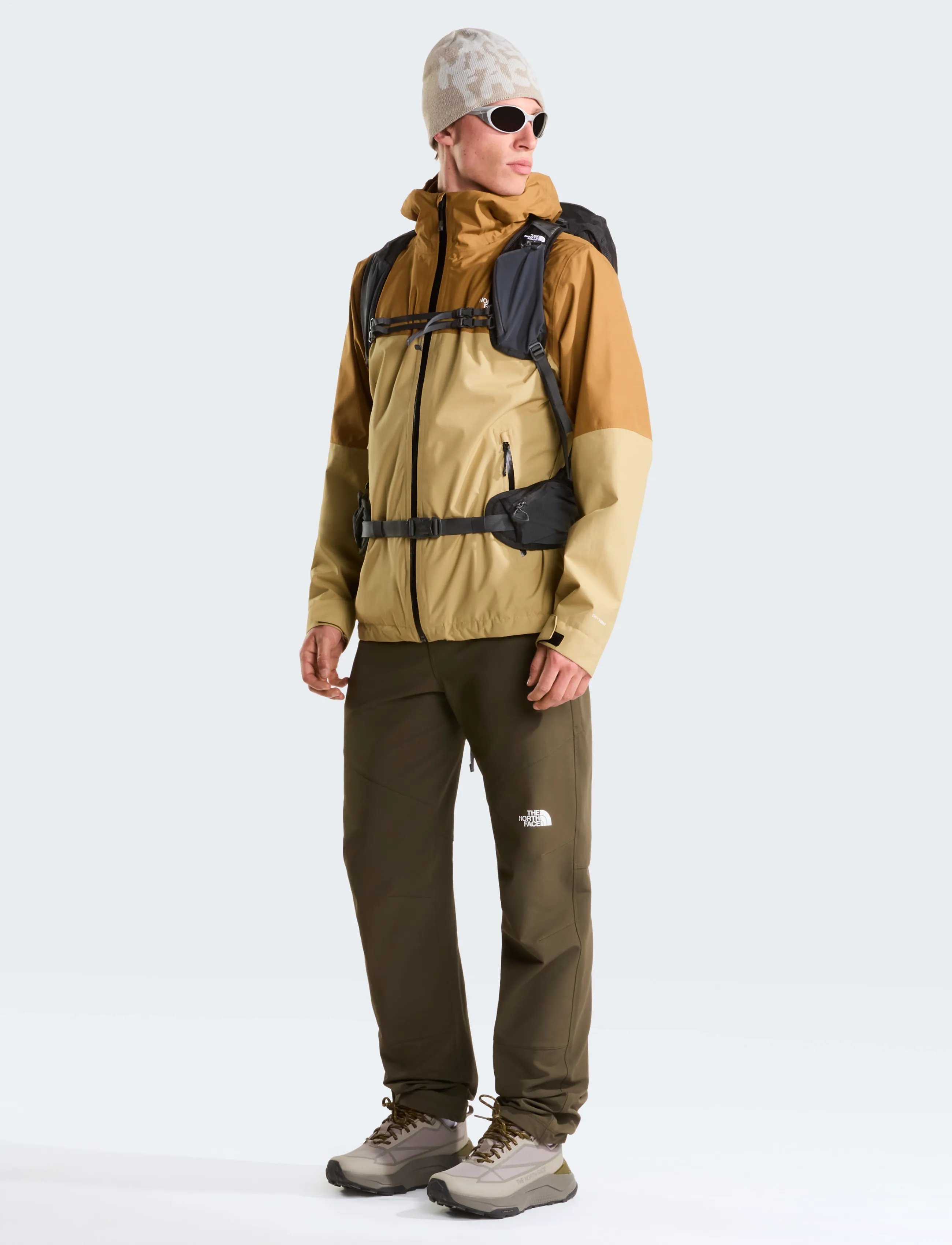 The North Face - M DRYVENT ZIP-IN JACKET - raincoats - khaki stone/utility brown - 3