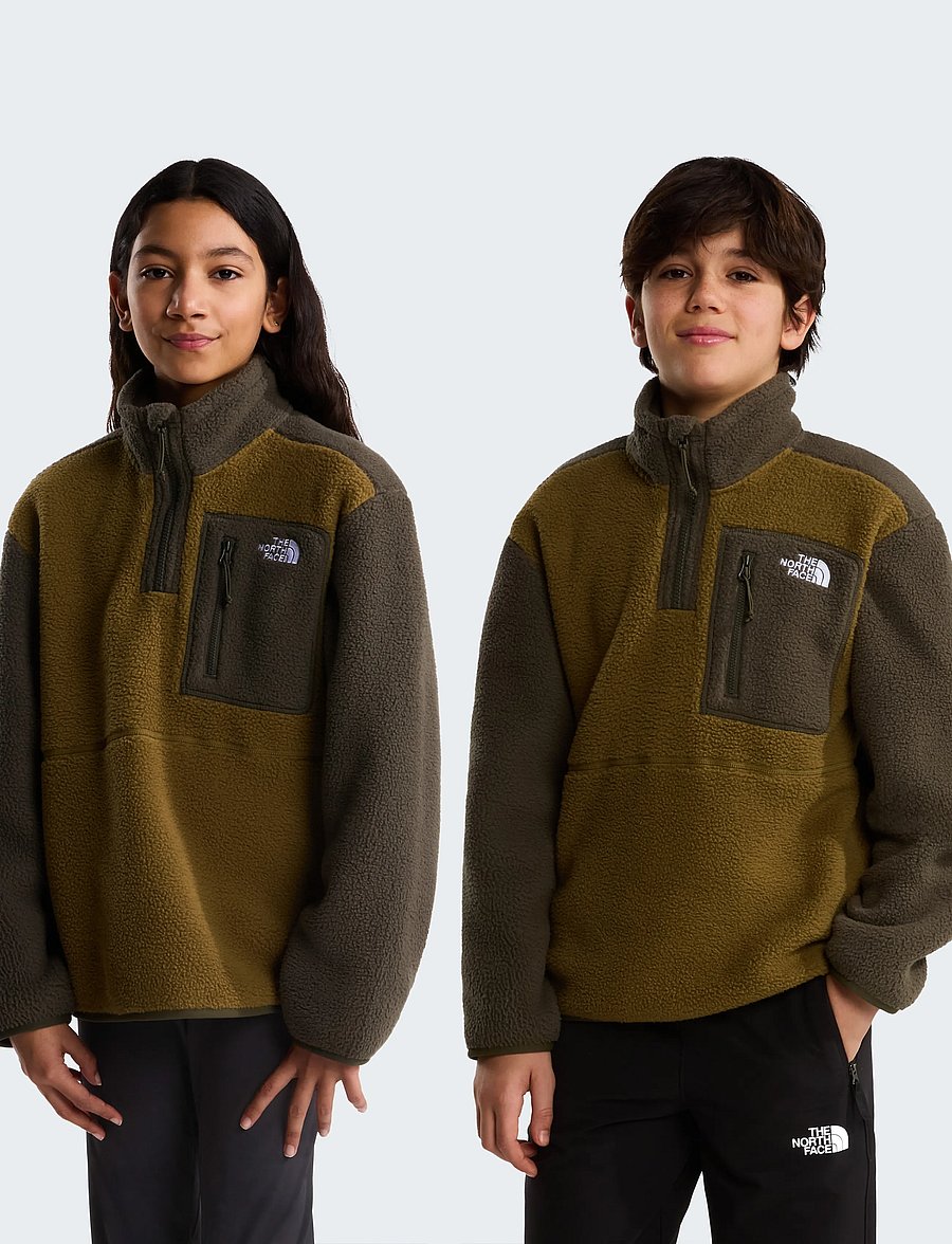The North Face - TEEN YUMIORI 1/4 ZIP JACKET - paksud joped - caraway seed/new taupe - 0