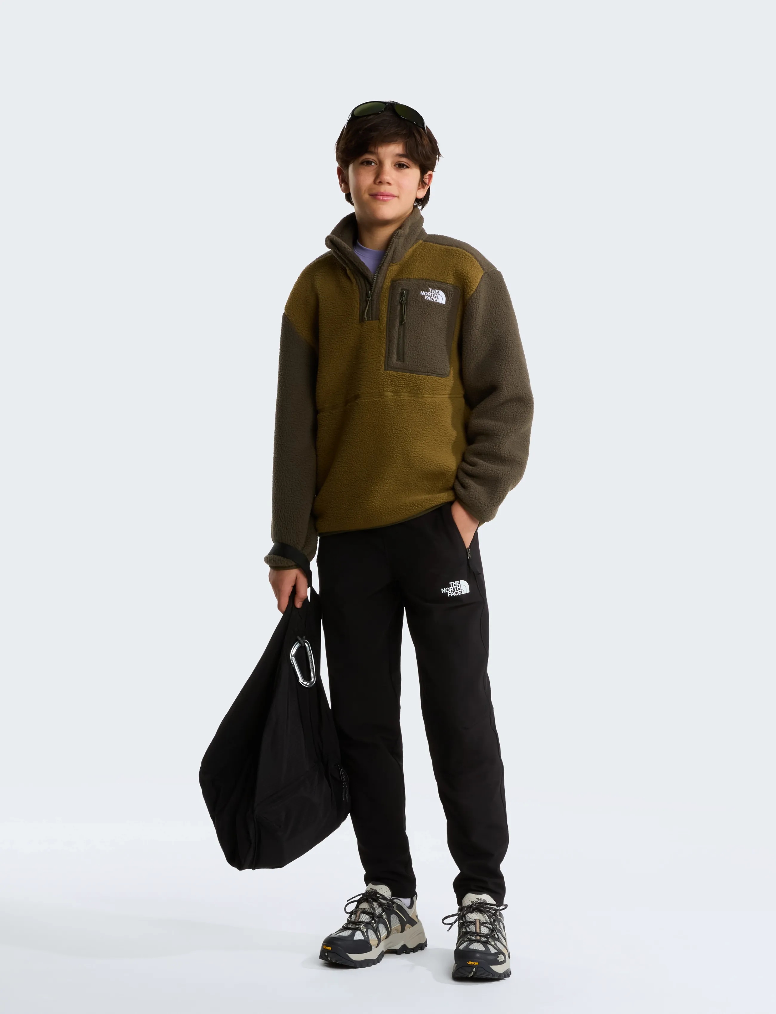 The North Face - TEEN YUMIORI 1/4 ZIP JACKET - paksud joped - caraway seed/new taupe - 3