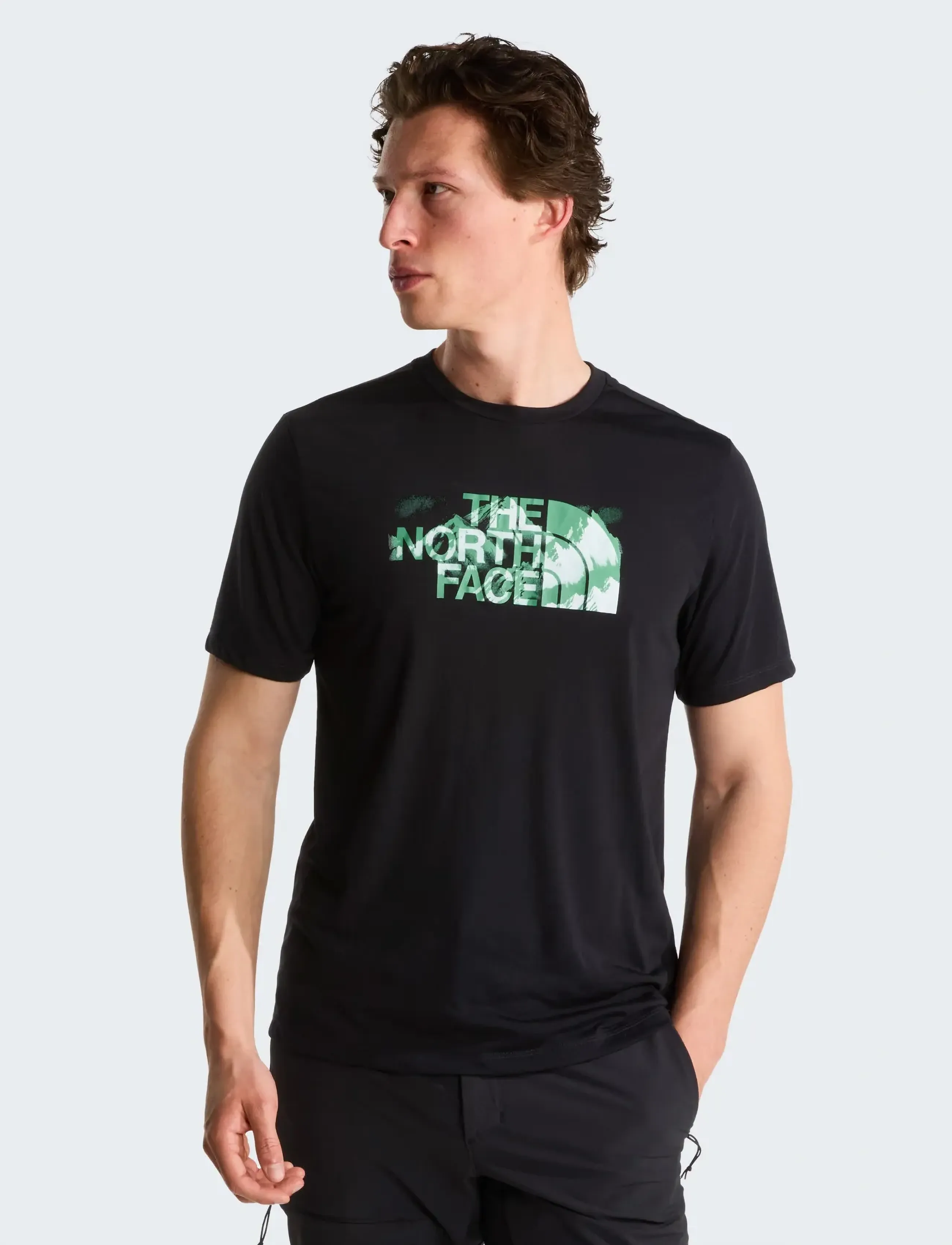 The North Face M FOUNDATION SHORT SLEEVES T-SHIRT-GRAPH - Festival outfit - TNF BLACK / black