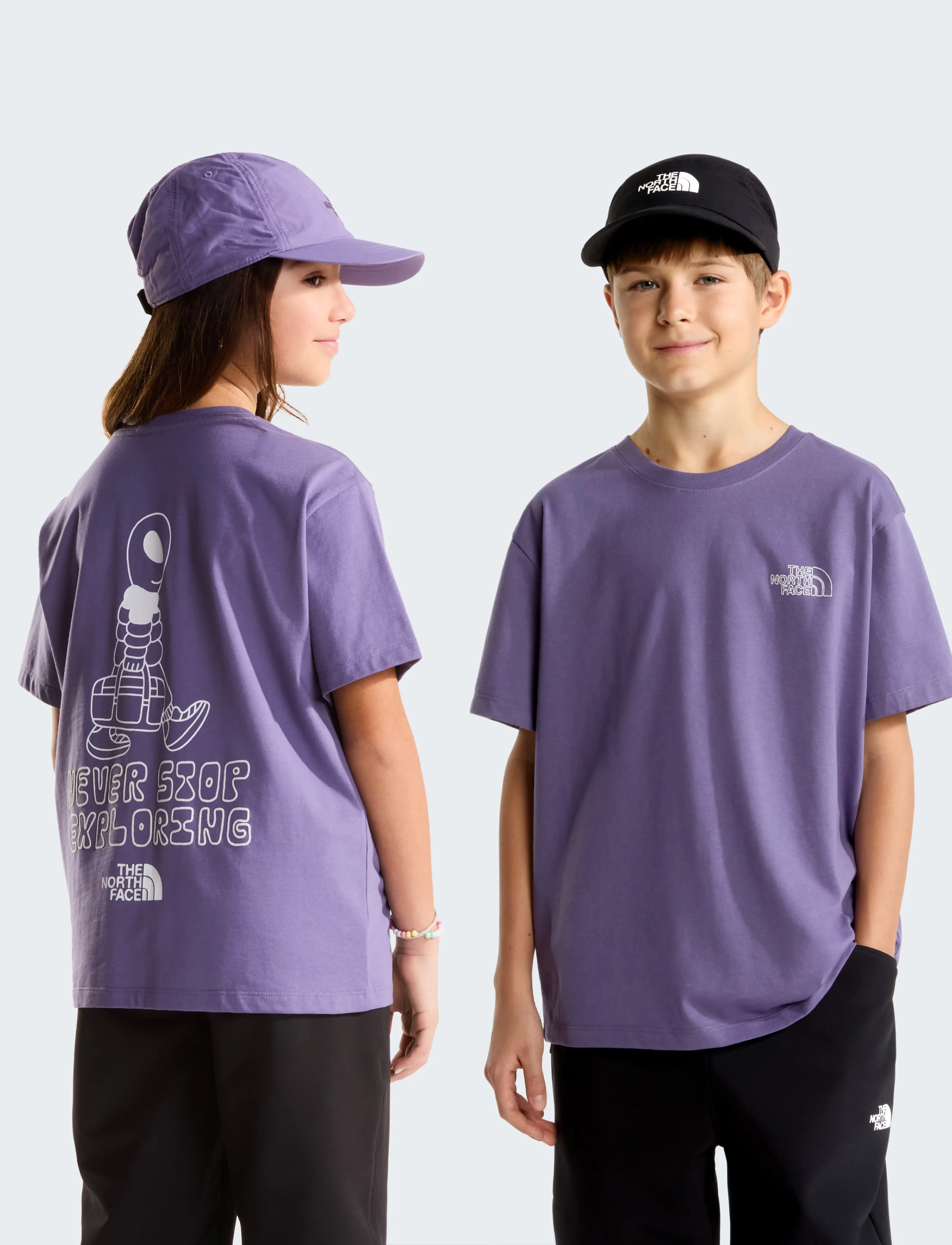 The North Face TEEN ALIEN RELAXED SS TEE - GRAPHIC - Kurzärmelige - GROUNDED PLUM / purple