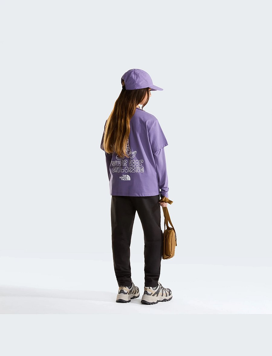 The North Face - TEEN ALIEN RELAXED SS TEE - GRAPHIC - kurzärmelig - grounded plum - 4