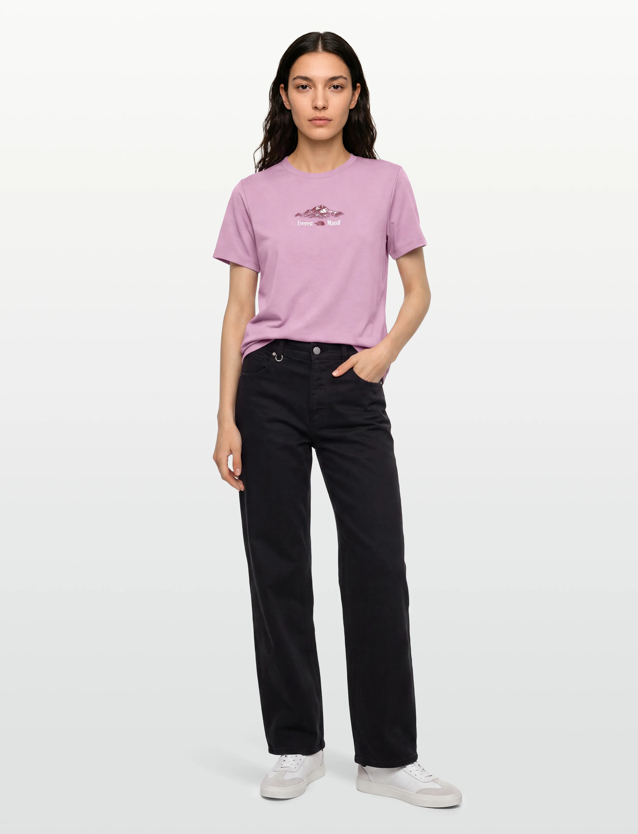 The North Face - W FOUNDATION SHORT SLEEVES T-SHIRT-GRAPH - alussärgid ja t-särgid - hushed lavender - 0