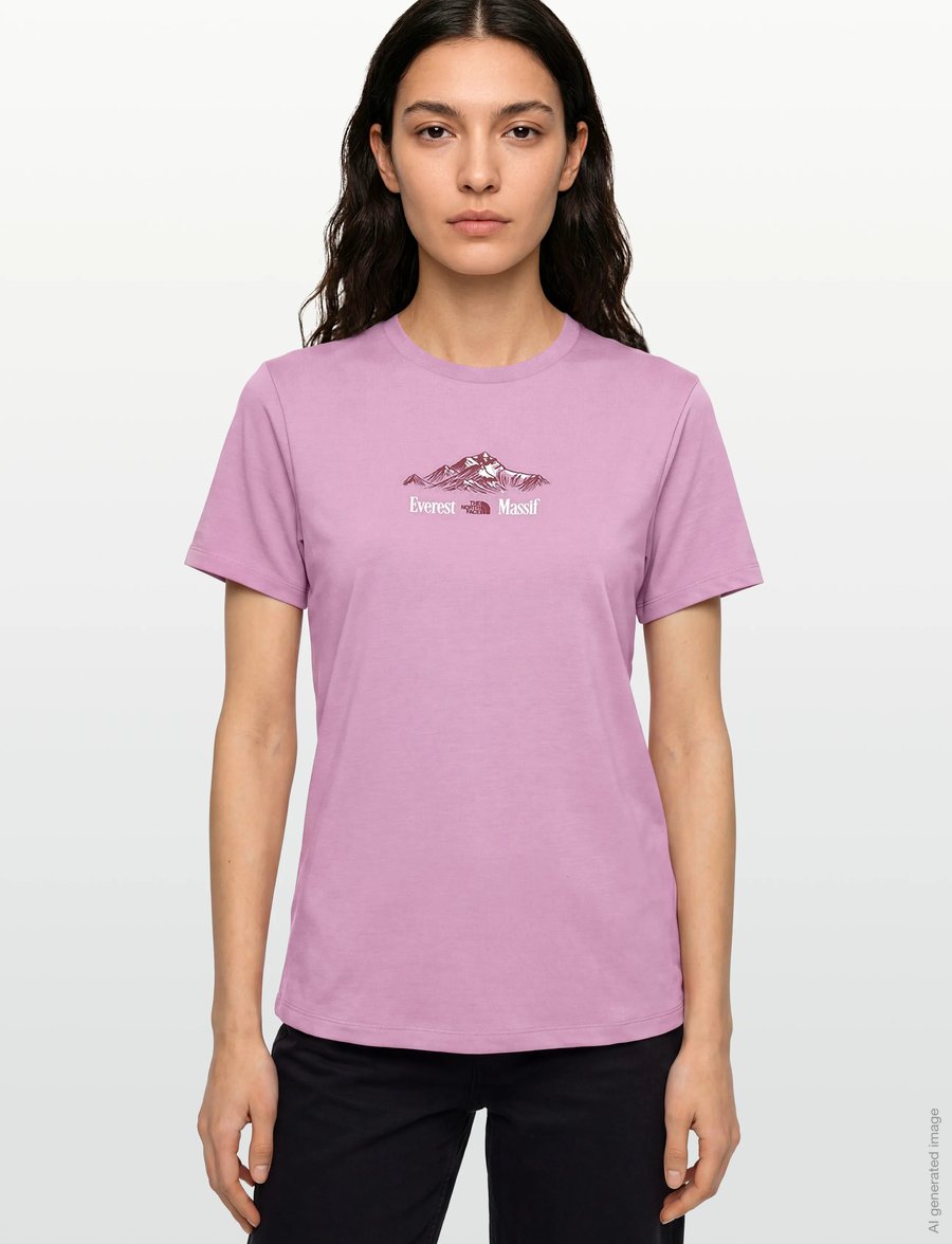 The North Face - W FOUNDATION SHORT SLEEVES T-SHIRT-GRAPH - alussärgid ja t-särgid - hushed lavender - 3