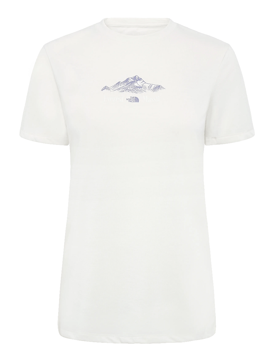 The North Face - W FOUNDATION SHORT SLEEVES T-SHIRT-GRAPH - t-shirts - white dune - 1