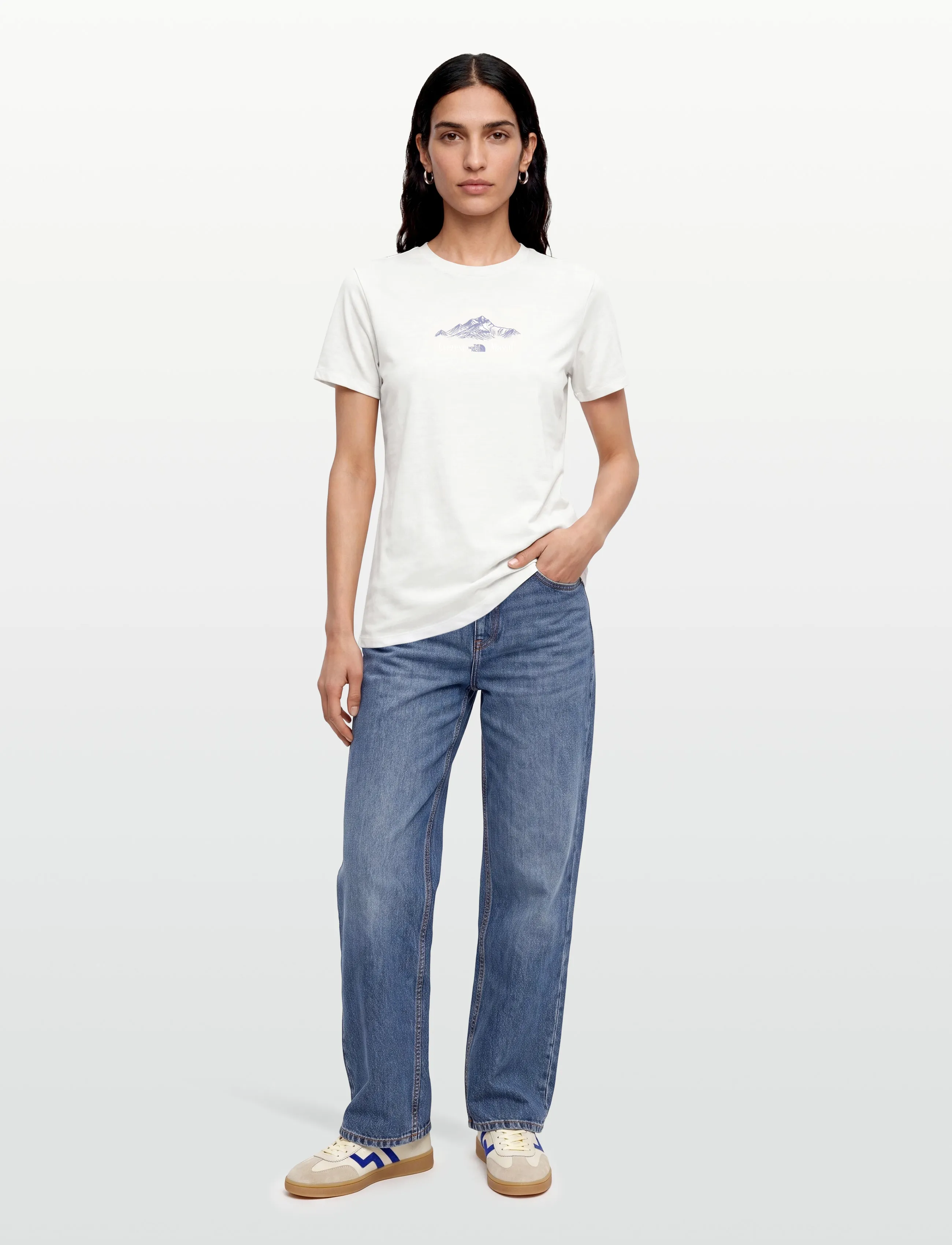 The North Face W Foundation Short Sleeves T-Shirt-Graph, L, Cream, Sports Overdele & T-shirts > Sport T-shirts, Dame