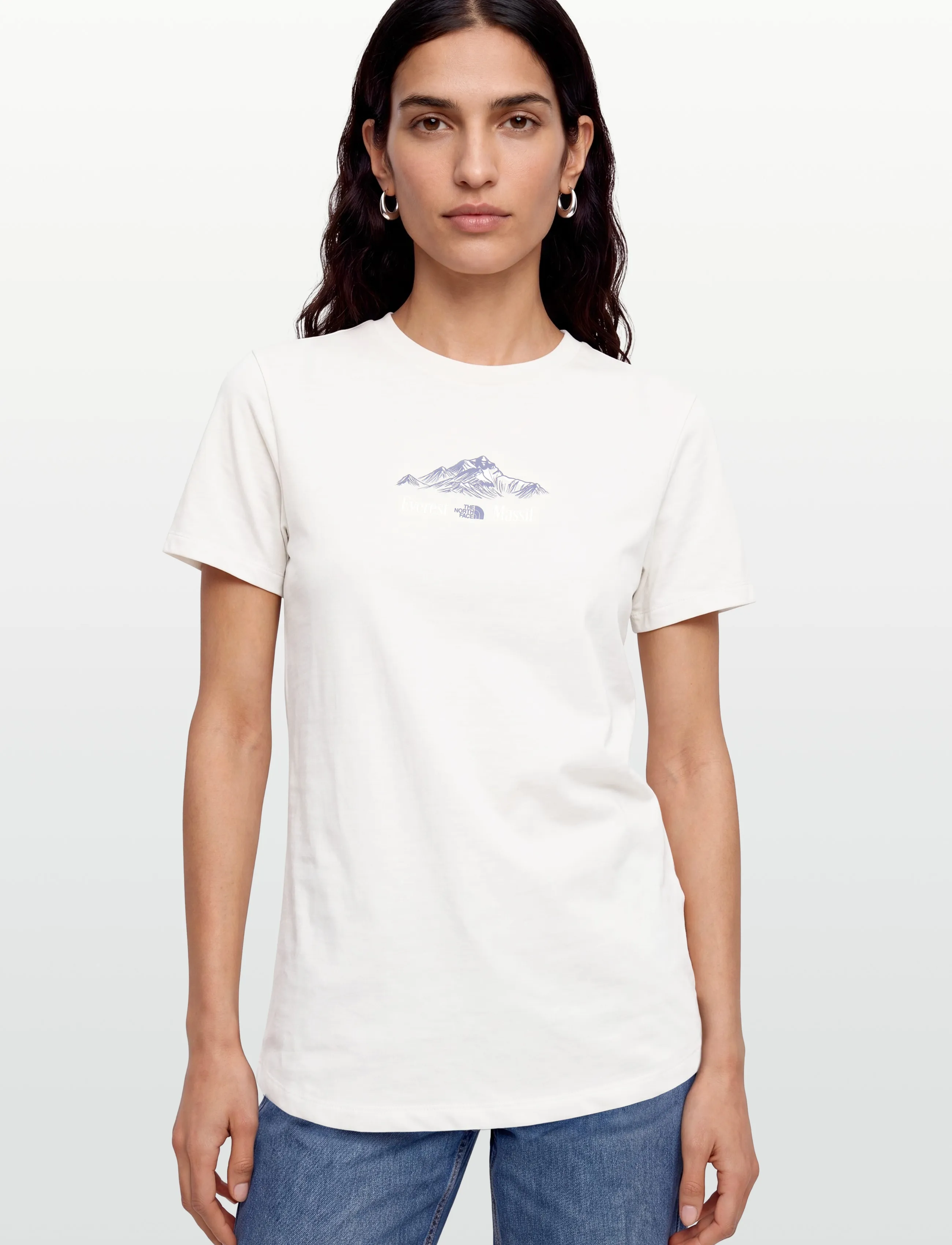 The North Face - W FOUNDATION SHORT SLEEVES T-SHIRT-GRAPH - t-shirts - white dune - 3