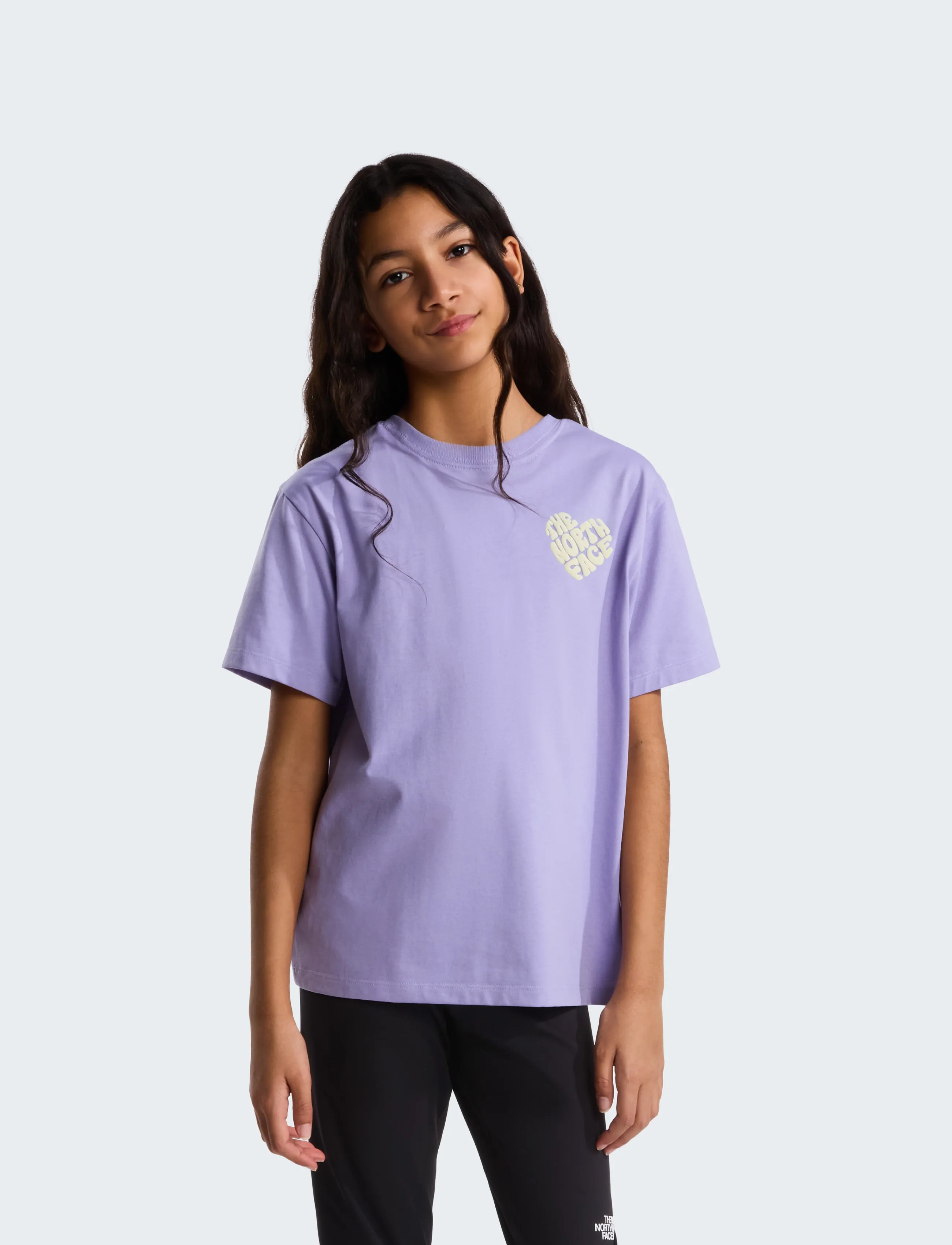 The North Face Teen G Brand Proud Relaxed Ss Tee Gra, M, T-shirts, Lila - Short-sleeved, Kinder