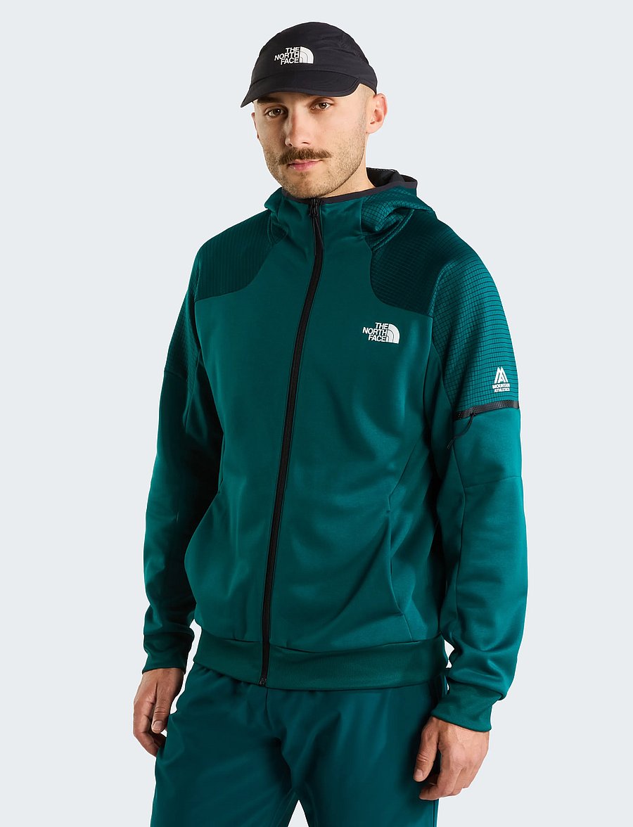 The North Face - M MOUNTAIN ATHLETICS FULL ZIP FLEECE 2.0 - kapuutsiga dressipluusid - pacific teal - 0