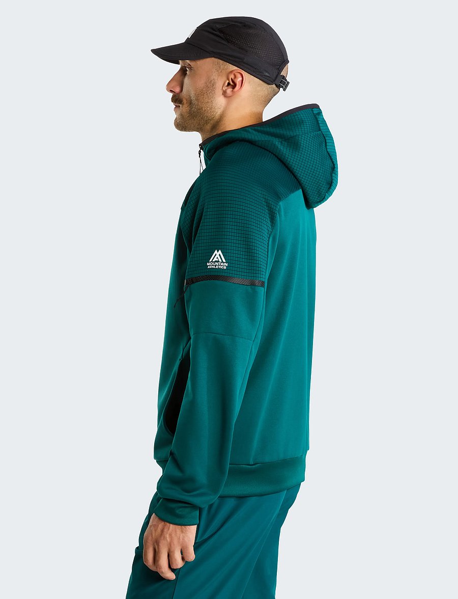 The North Face - M MOUNTAIN ATHLETICS FULL ZIP FLEECE 2.0 - kapuutsiga dressipluusid - pacific teal - 4