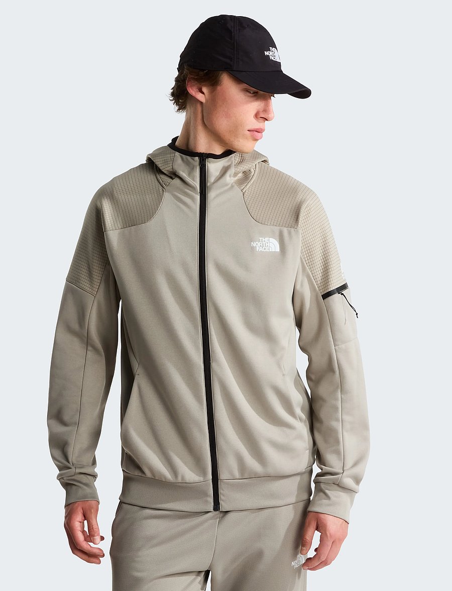 The North Face - M MOUNTAIN ATHLETICS FULL ZIP FLEECE 2.0 - huvtröjor - stone slab - 0