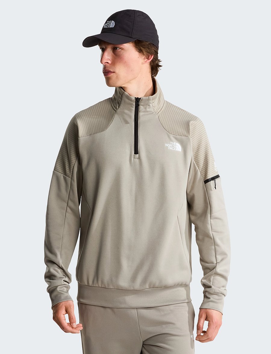 The North Face - M MOUNTAIN ATHLETICS 1/4 ZIP FLEECE 2.0 - fleece & midlayer - stone slab - 0