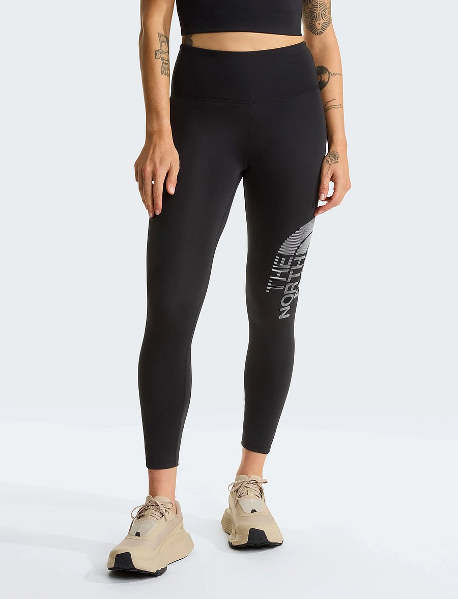The North Face - W FLEX 25IN TIGHT-GRAPHIC - treeningretuusid - tnf black - 0