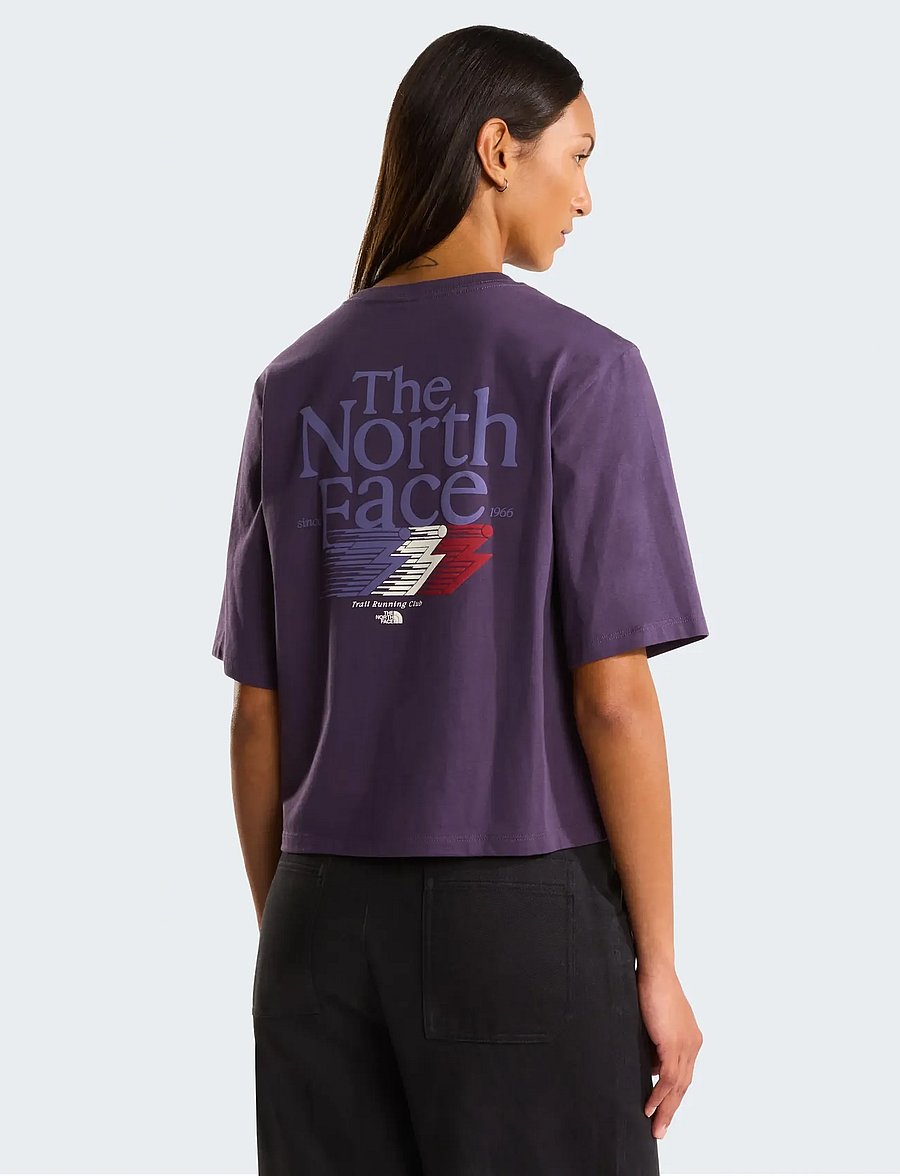 The North Face - W RETRO TRAIL BOXY SS TEE-GRAPHIC - t-shirts - endless dusk - 0