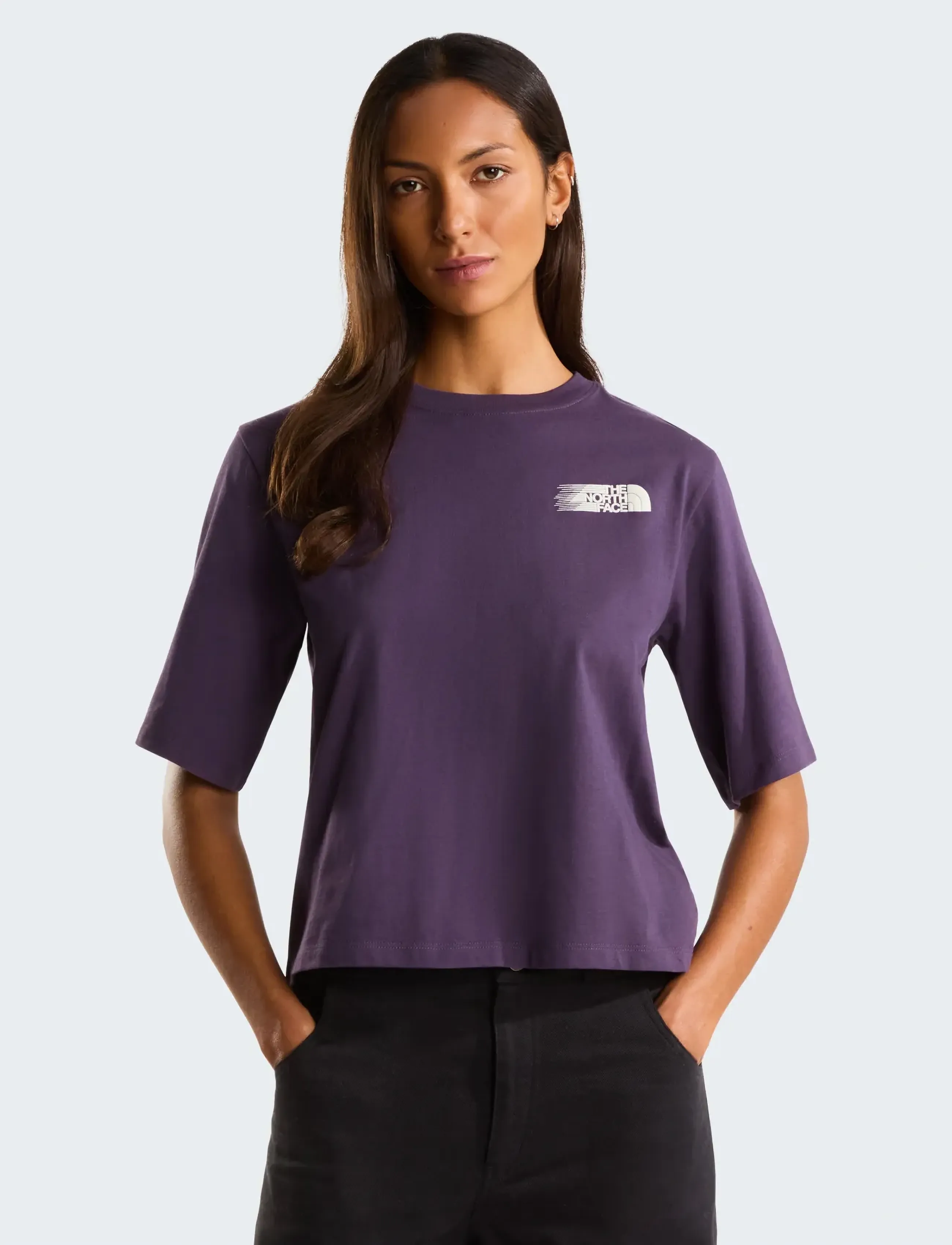 The North Face - W RETRO TRAIL BOXY SS TEE-GRAPHIC - t-shirts - endless dusk - 3