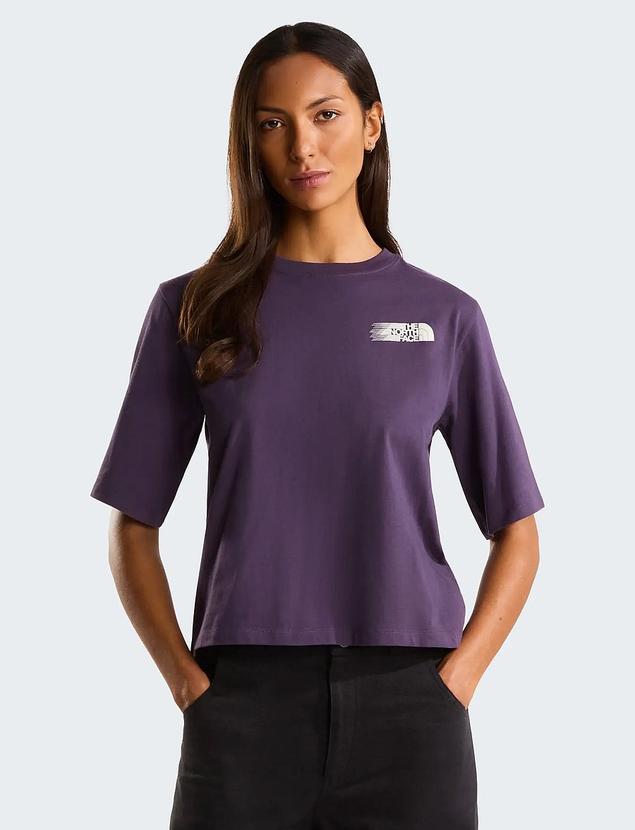 The North Face - W RETRO TRAIL BOXY SS TEE-GRAPHIC - t-shirts - endless dusk - 3