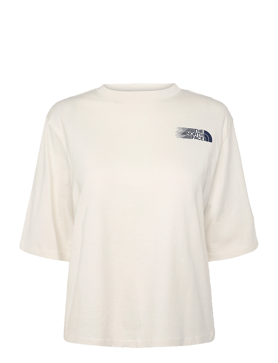 The North Face - W RETRO TRAIL BOXY SS TEE-GRAPHIC - t-shirts - white dune - 1