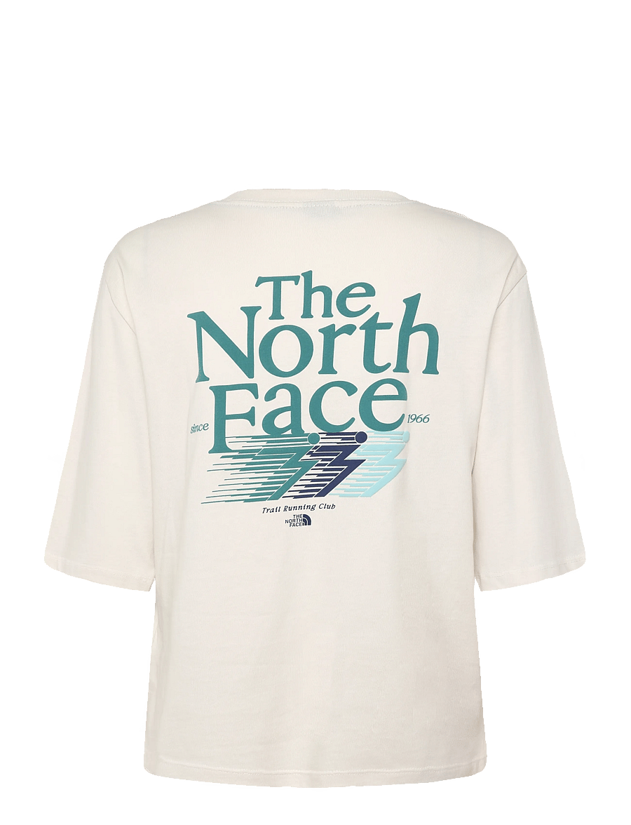 The North Face - W RETRO TRAIL BOXY SS TEE-GRAPHIC - t-shirts - white dune - 2