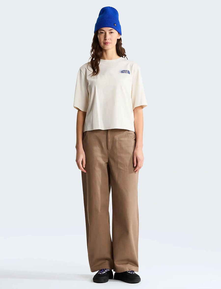 The North Face - W RETRO TRAIL BOXY SS TEE-GRAPHIC - t-shirts - white dune - 4
