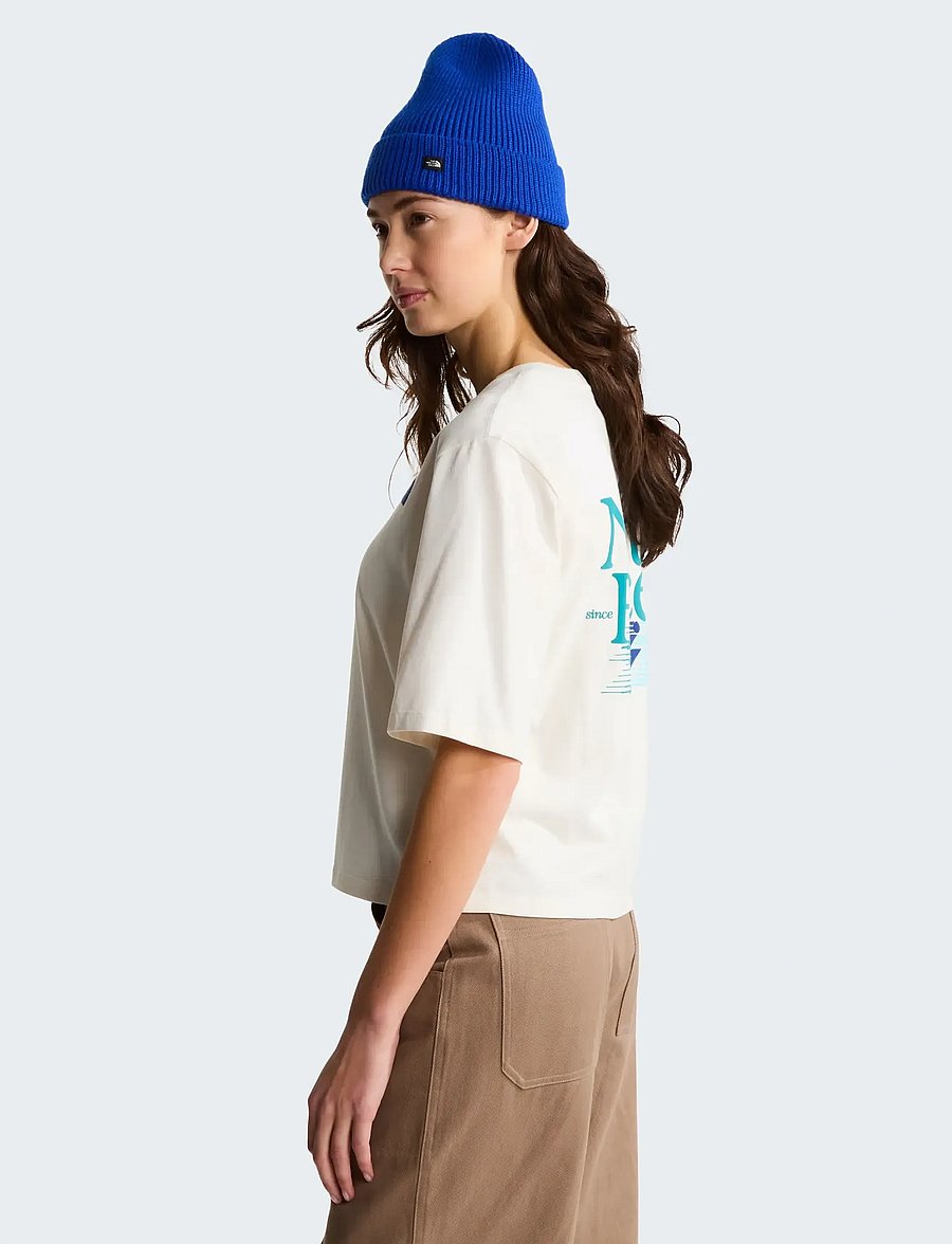 The North Face - W RETRO TRAIL BOXY SS TEE-GRAPHIC - t-shirts - white dune - 5