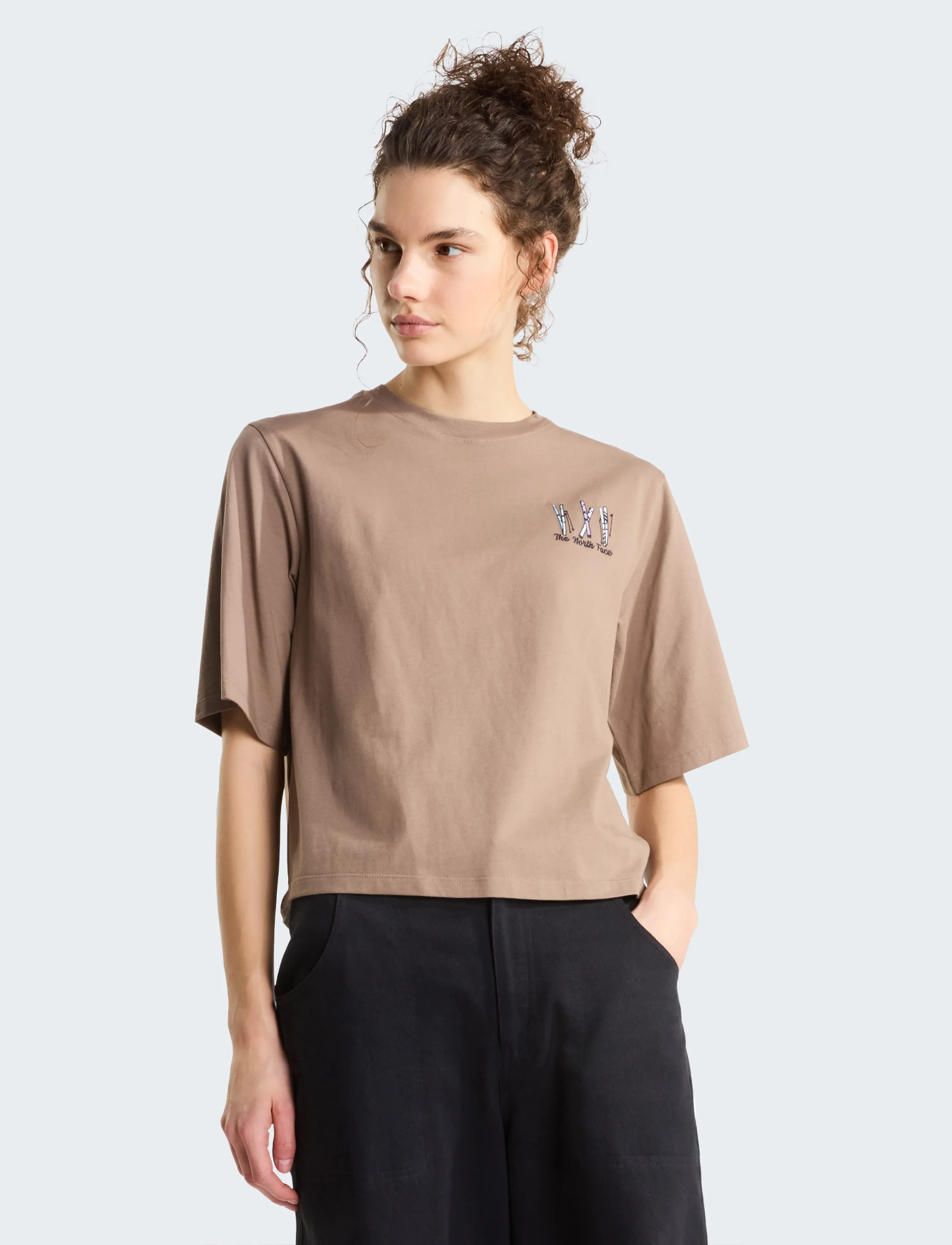 The North Face - W SKI EMBRO BOXY SS TEE-GRAPHIC - garnet - 0