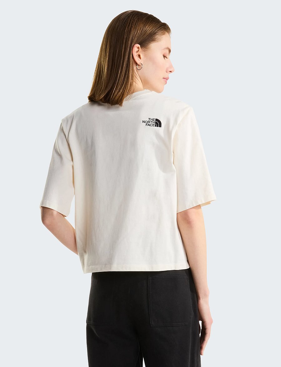 The North Face - W SKI EMBRO BOXY SS TEE-GRAPHIC - alussärgid ja t-särgid - white dune - 5