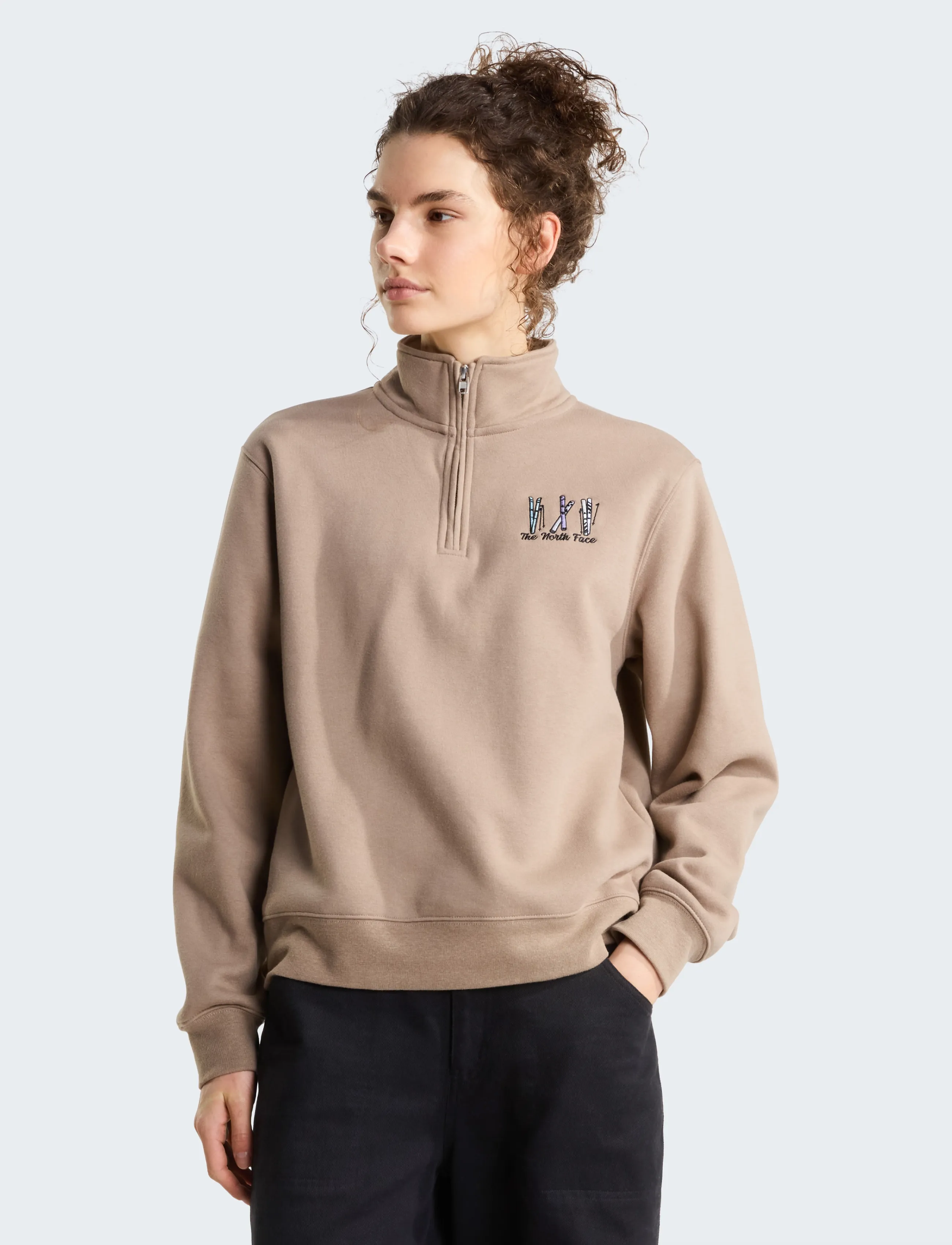 The North Face - W SKI EMBRO RELAXED 1/4 ZIP - GRAPHIC - garnet - 0
