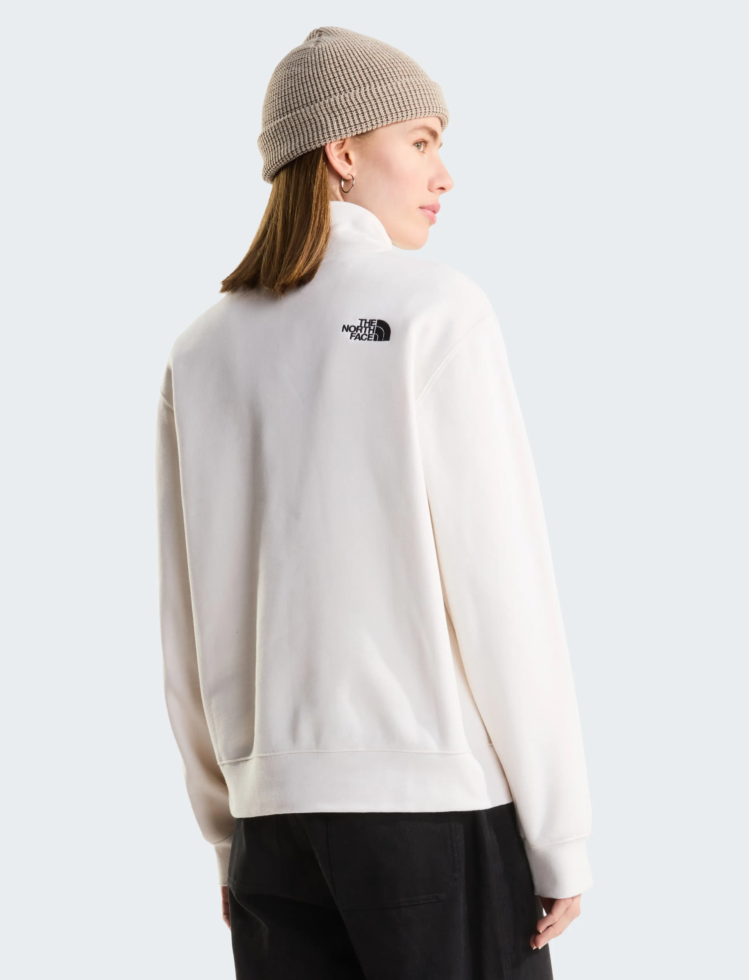 The North Face - W SKI EMBRO RELAXED 1/4 ZIP - GRAPHIC - dressipluusid ja pusad - white dune - 5