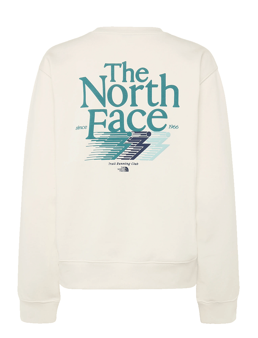 The North Face - W RETRO TRAIL RELAXED CREW- GRAPHIC - dressipluusid ja pusad - white dune - 2