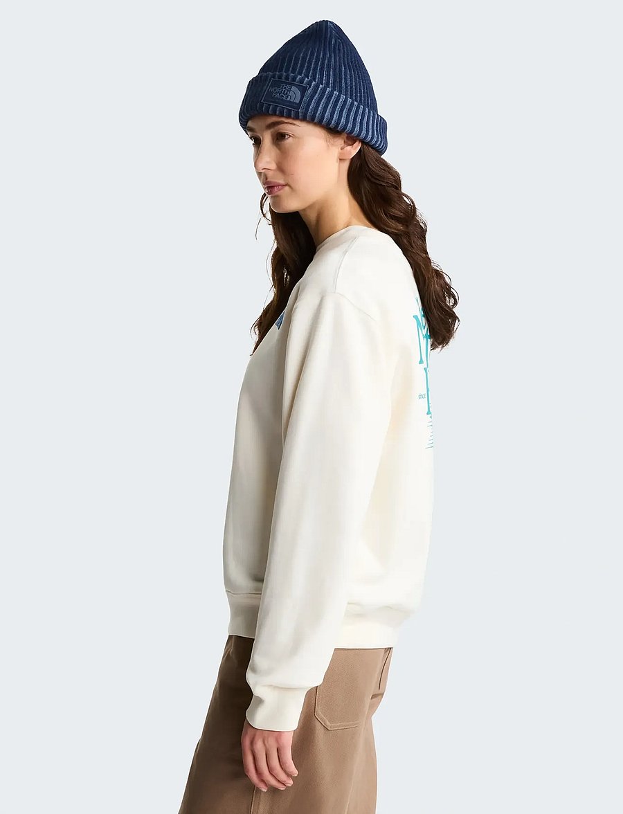 The North Face - W RETRO TRAIL RELAXED CREW- GRAPHIC - dressipluusid ja pusad - white dune - 5
