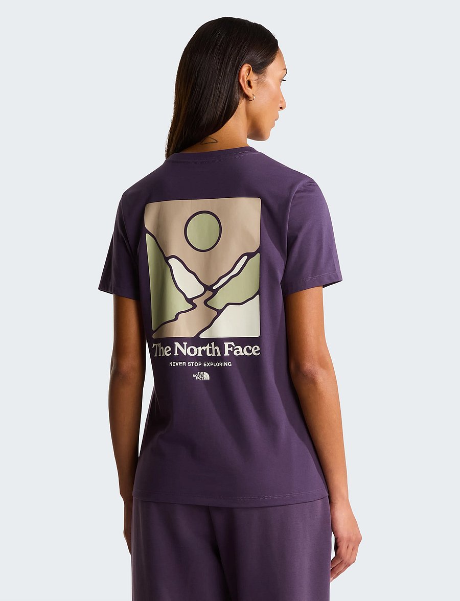The North Face - W MONTE REG SS TEE-GRAPHIC - alussärgid ja t-särgid - endless dusk - 0