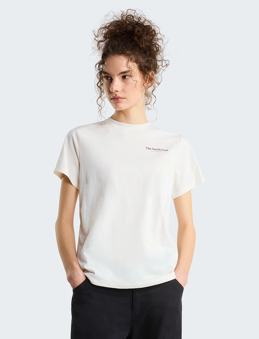 The North Face - W MONTE REG SS TEE-GRAPHIC - oberteile & t-shirts - white dune - 3