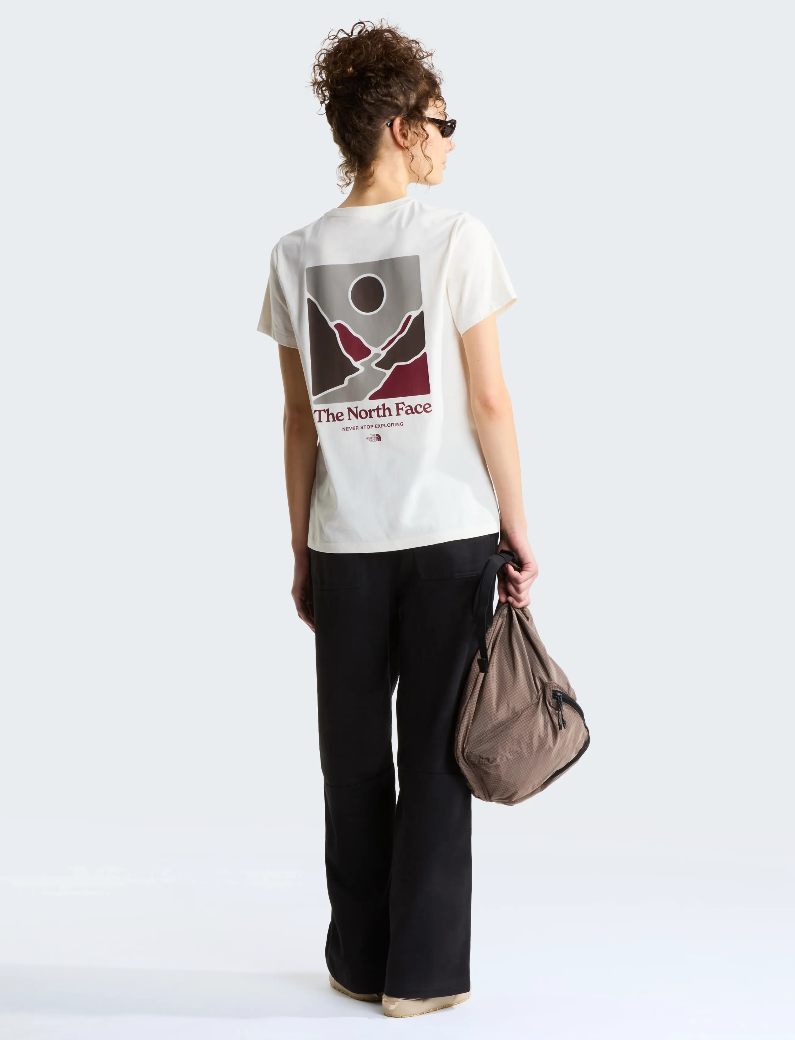 The North Face - W MONTE REG SS TEE-GRAPHIC - oberteile & t-shirts - white dune - 4
