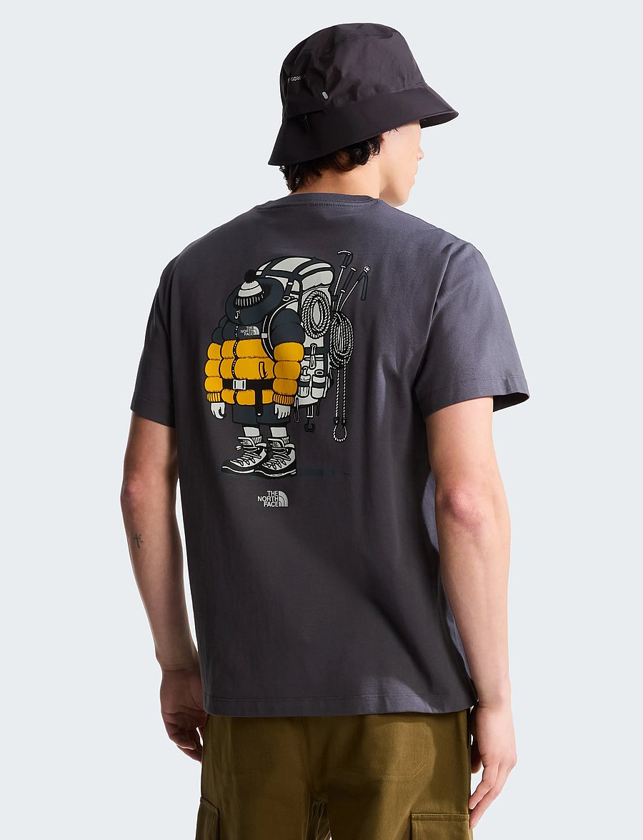 The North Face - U GEAR UP GET OUT RLX SS TEE-GRAPHIC - oberteile & t-shirts - anthracite grey - 0