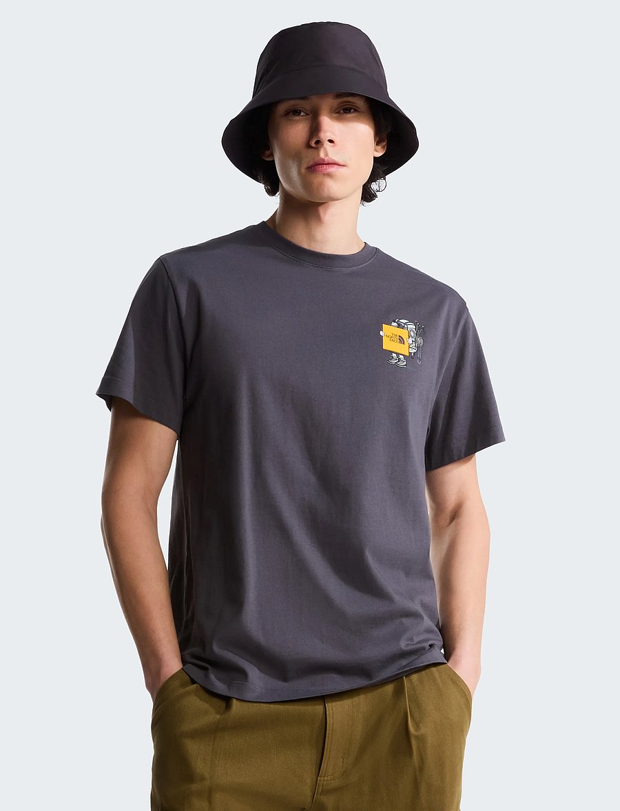 The North Face - U GEAR UP GET OUT RLX SS TEE-GRAPHIC - oberteile & t-shirts - anthracite grey - 3