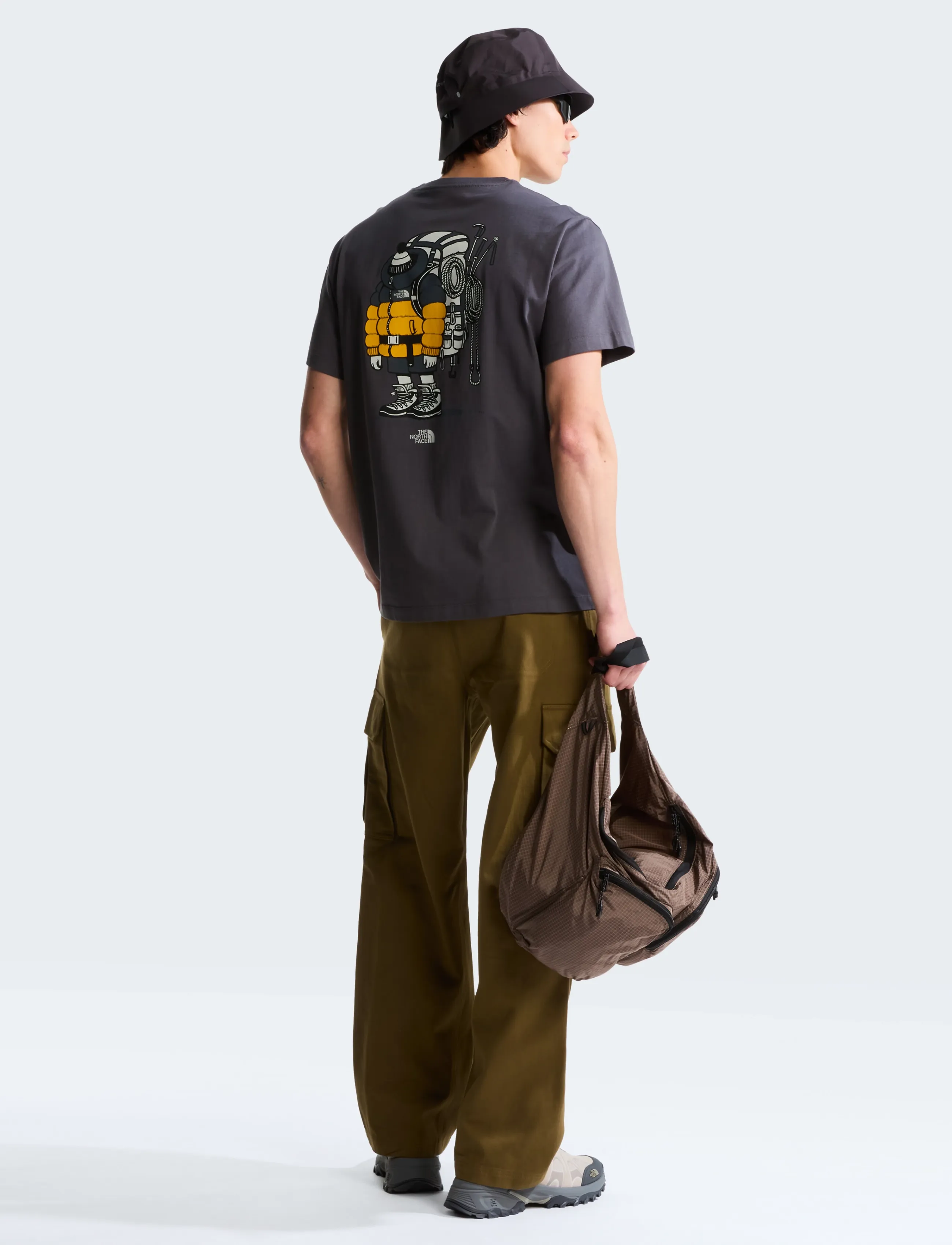 The North Face - U GEAR UP GET OUT RLX SS TEE-GRAPHIC - lowest prices - anthracite grey - 4