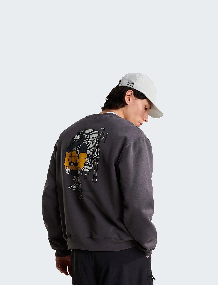 The North Face - U GEAR UP GET OUT RLX CREW-GRAPHIC - alussärgid - anthracite grey - 0