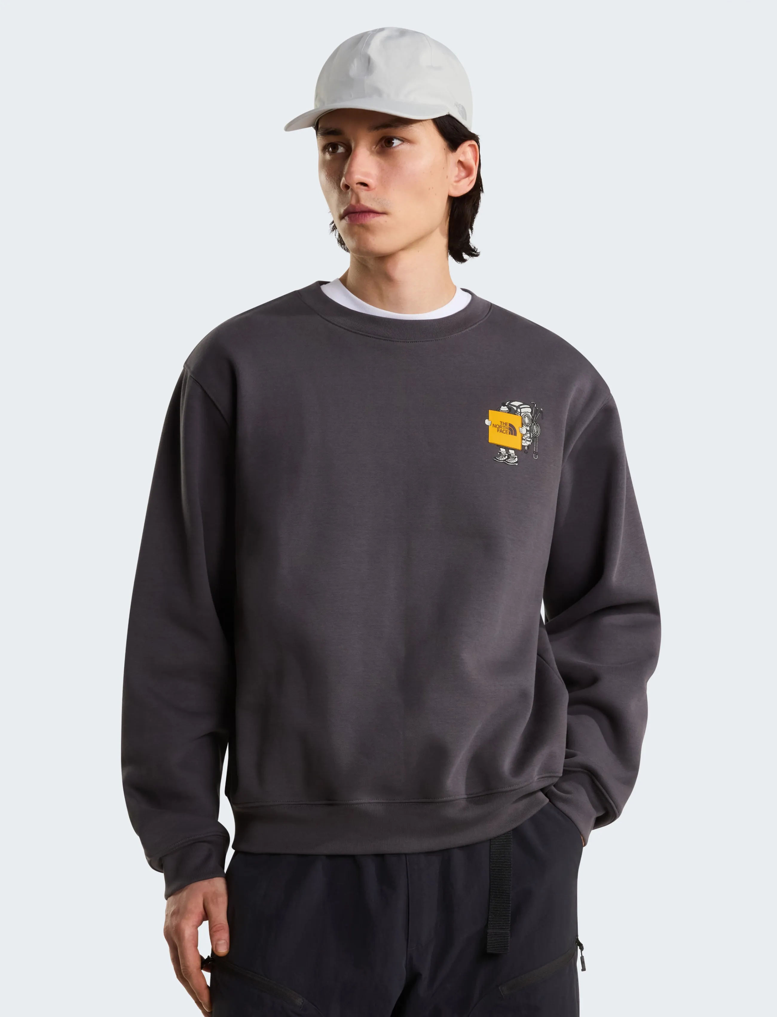 The North Face - U GEAR UP GET OUT RLX CREW-GRAPHIC - alussärgid - anthracite grey - 3