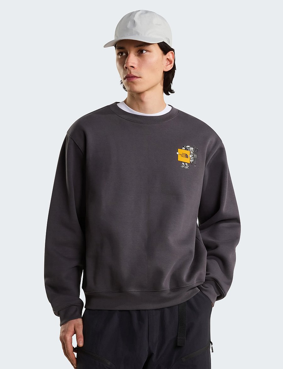 The North Face - U GEAR UP GET OUT RLX CREW-GRAPHIC - alussärgid - anthracite grey - 3