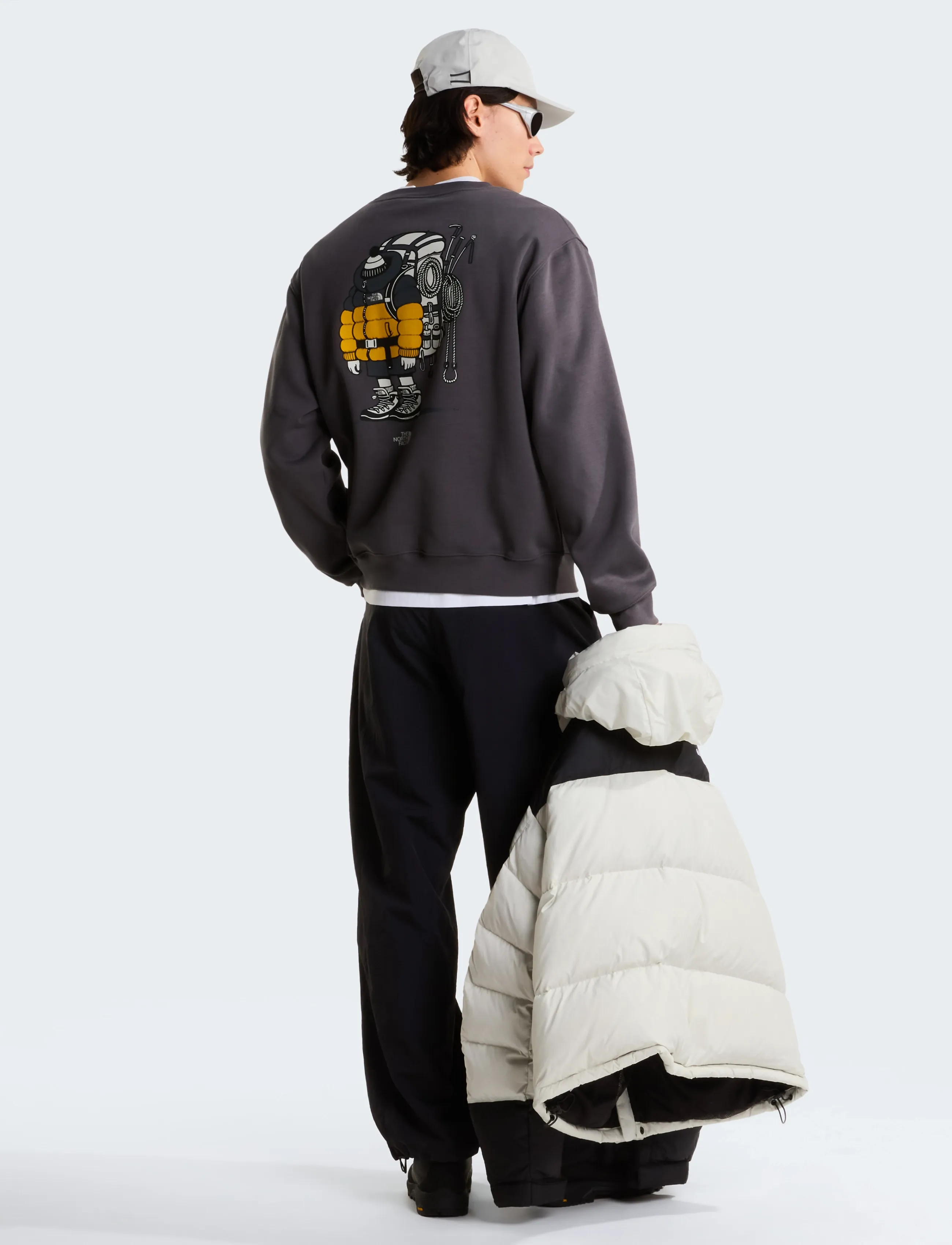 The North Face - U GEAR UP GET OUT RLX CREW-GRAPHIC - alussärgid - anthracite grey - 4