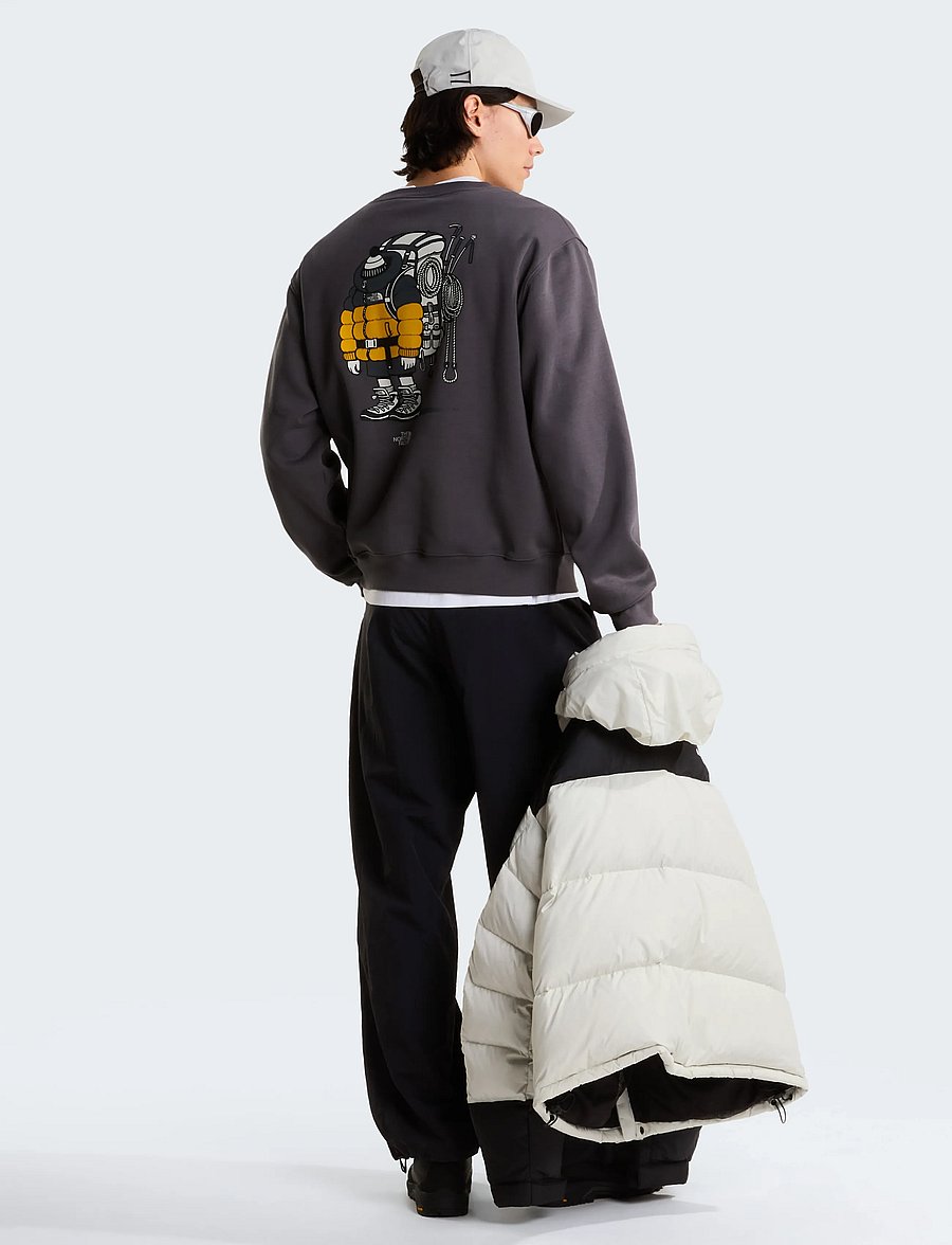 The North Face - U GEAR UP GET OUT RLX CREW-GRAPHIC - alussärgid - anthracite grey - 4